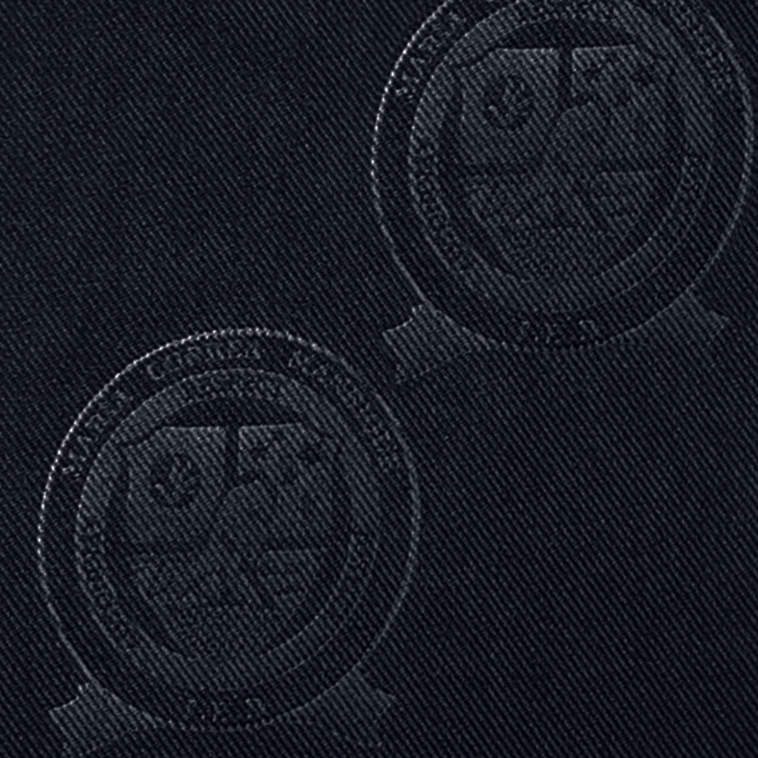 Tela unicolor uniforme institucional marca de agua embossing azul oscuro