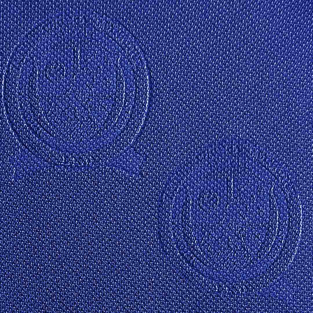 Tela unicolor uniforme institucional marca de agua embossing azul