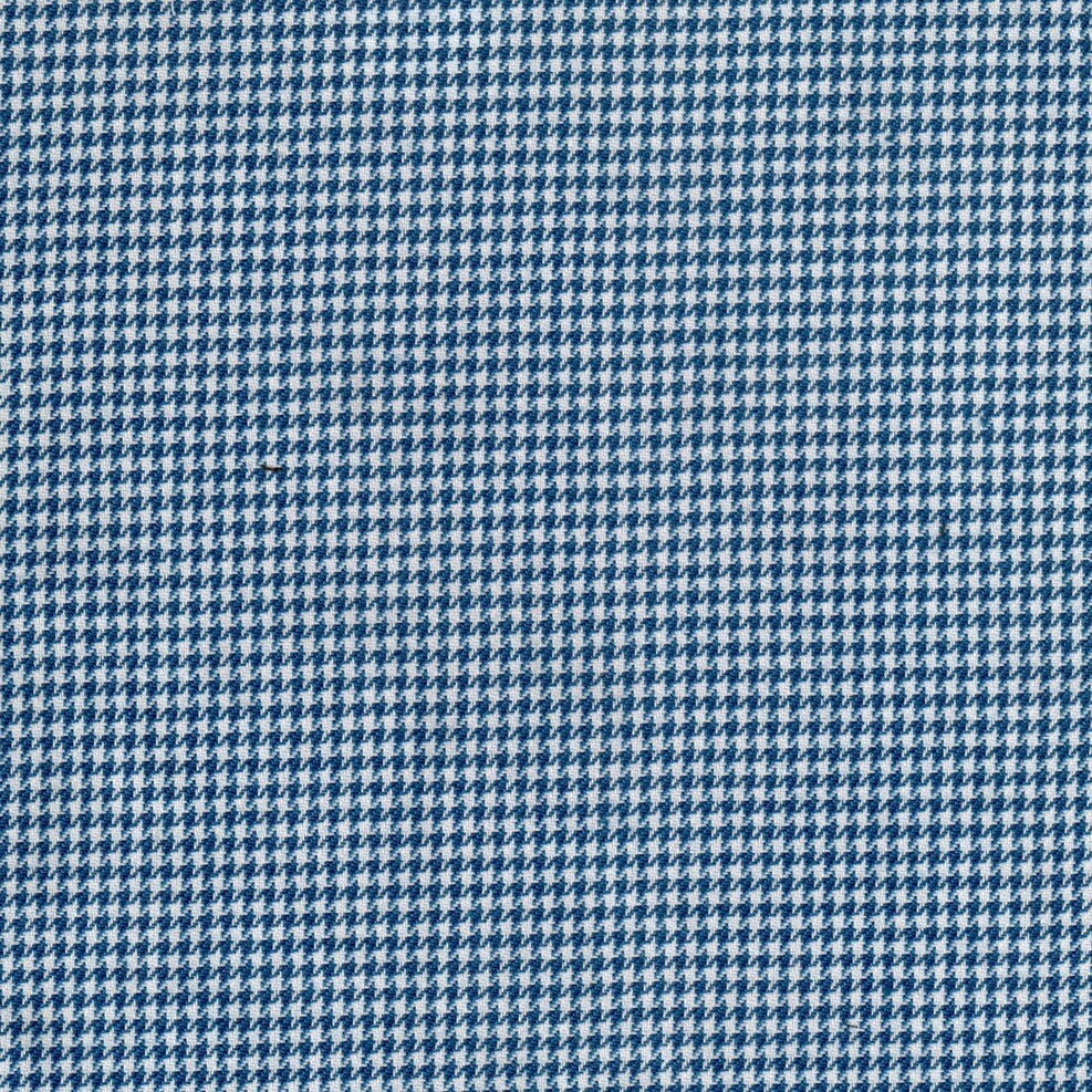 Tela SchoolLine 06002014 Dacron gallineto azul marino y blanco, poliéster spun DS, tela para uniformes escolares.