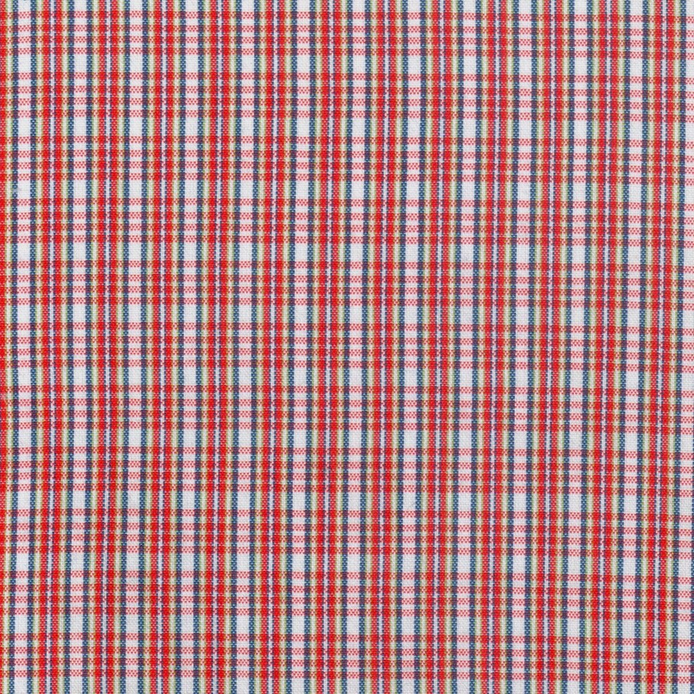 Tela para uniforme polidacron escocés SchoolLine rojo y azul en cuadros plaid, ideal para uniformes escolares e institucionales