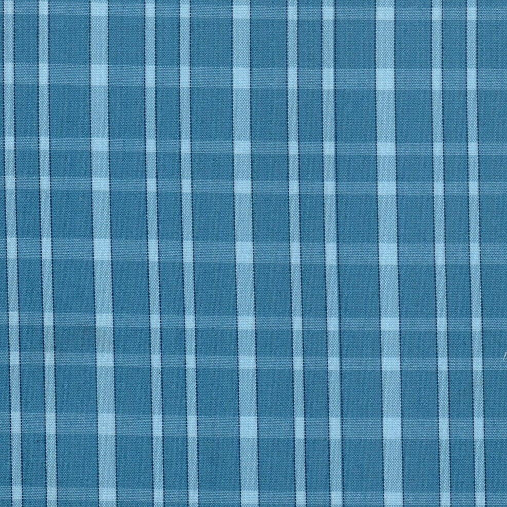 Tela escocés azul con cuadros, polidacron, para uniformes escolares e institucionales (SchoolLine).