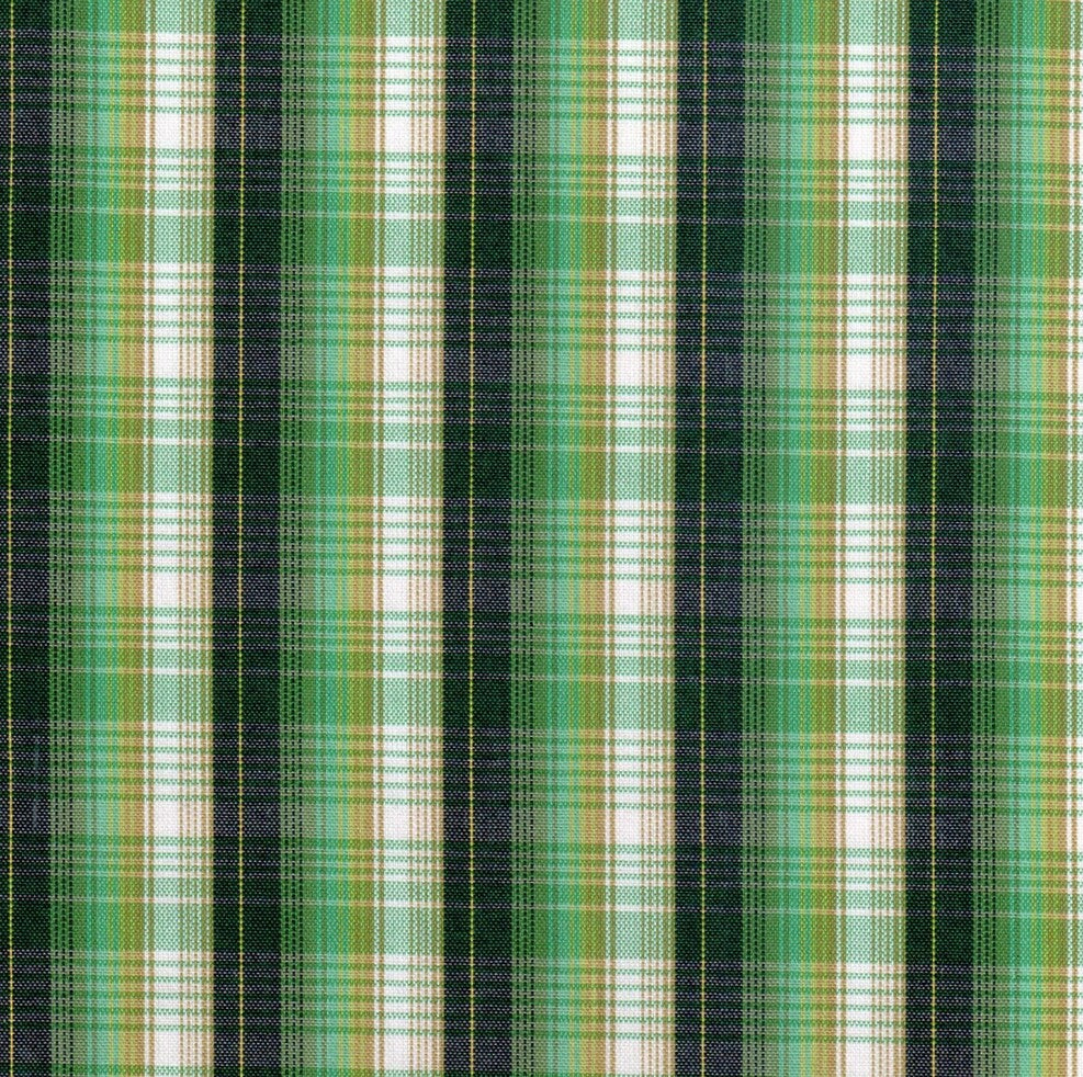Tela para uniforme polidacron escocés verde, negro y crema; plaid clásico para uniformes escolares e institucionales SchoolLine