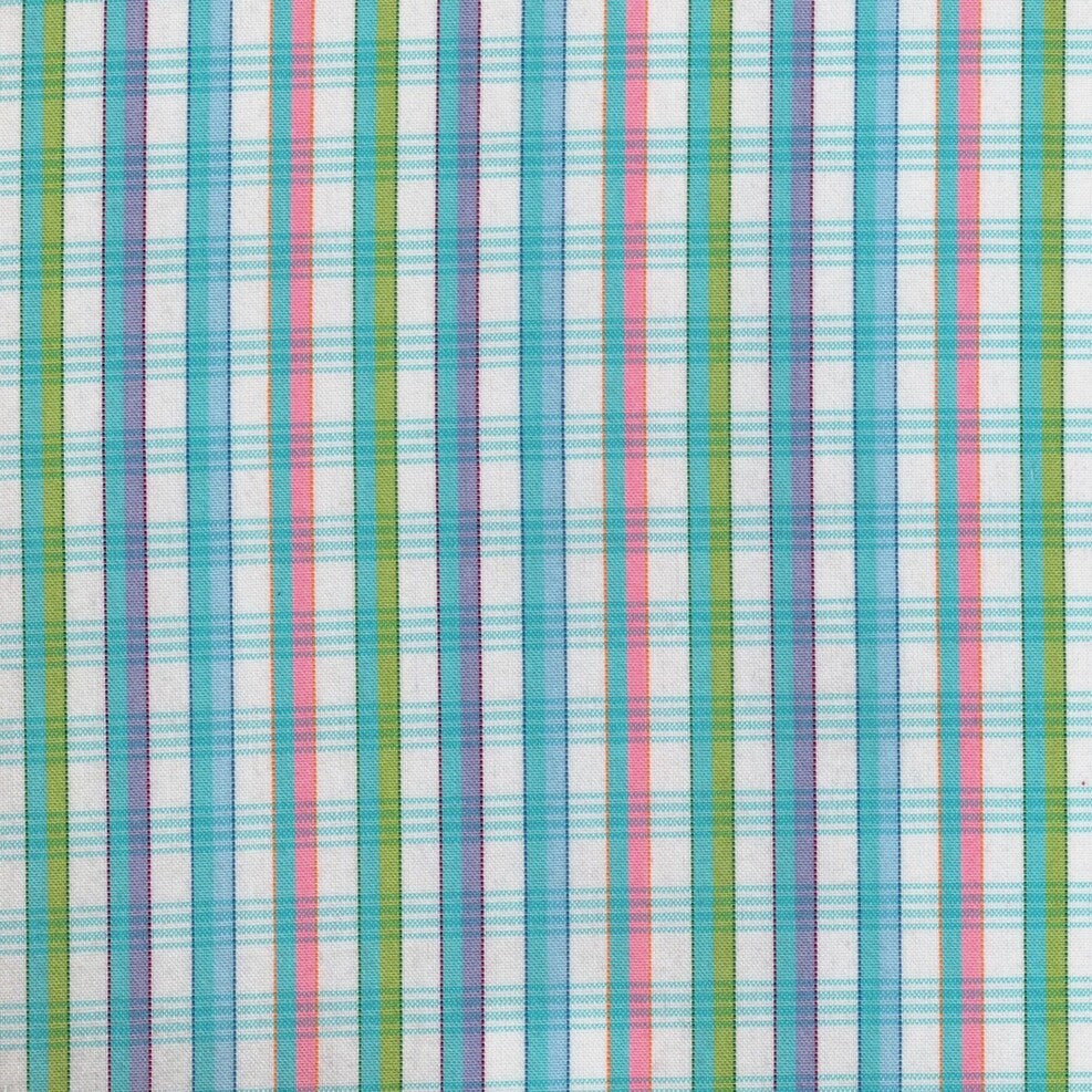 Tela para uniforme polidacron escocés de SchoolLine azul, verde y rosa con cuadros; ideal para uniformes escolares e institucionales