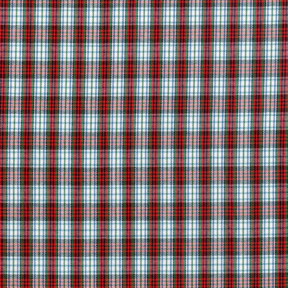 Tela para uniforme polidacron escocés a cuadros rojos, verdes y blancos de SchoolLine