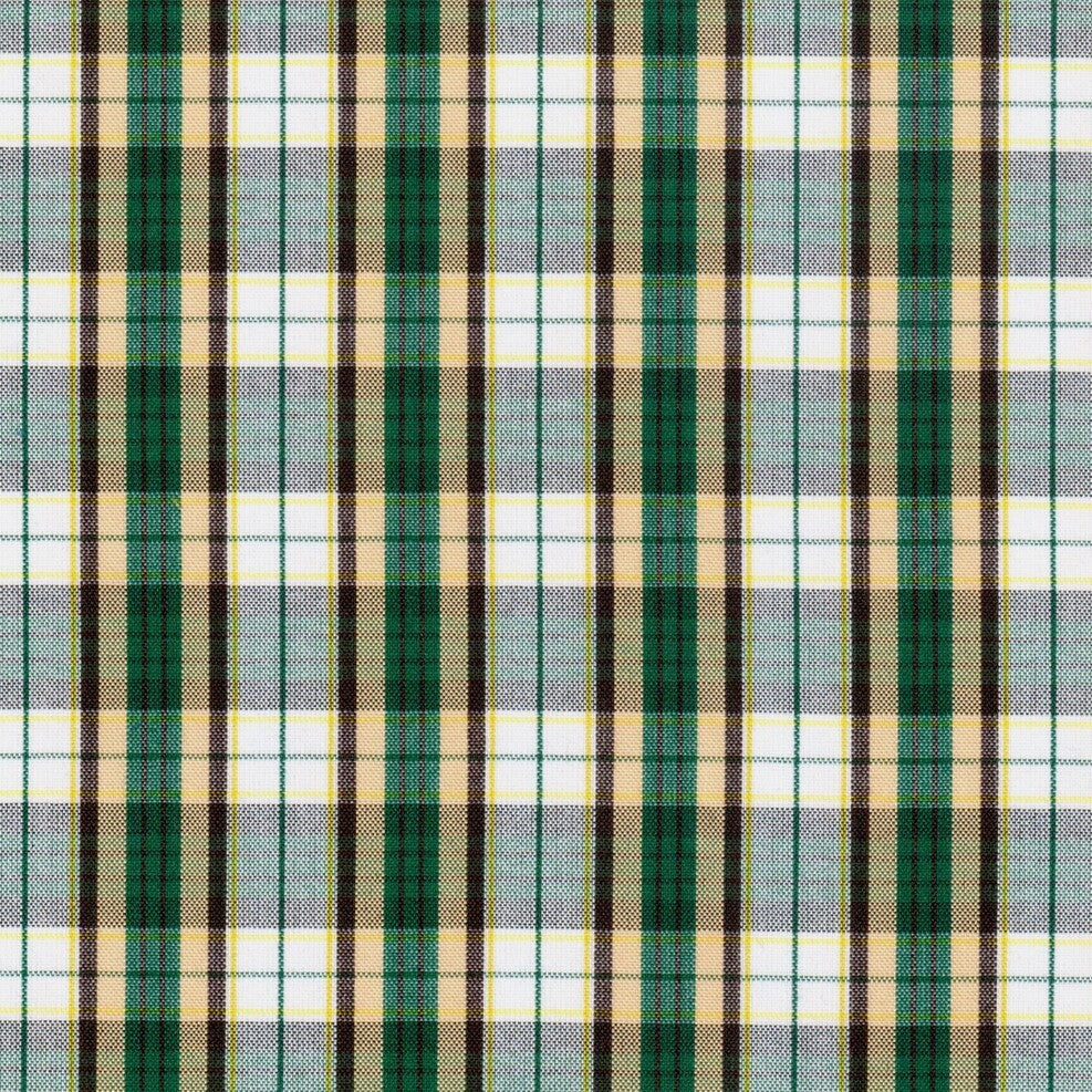 Tela para uniformes polidacron escocés verde, beige y negro; tela SchoolLine para uniformes escolares e institucionales