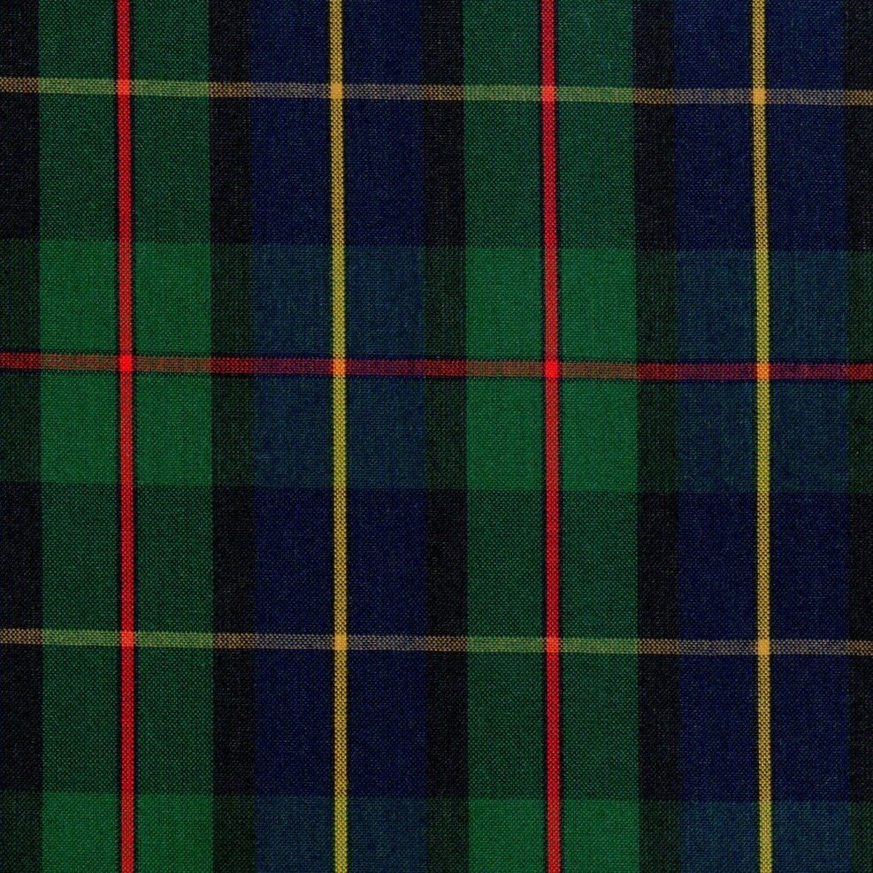 Tela para uniforme polidacron escocés de cuadros verde, azul y rojo; ideal para uniformes escolares SchoolLine