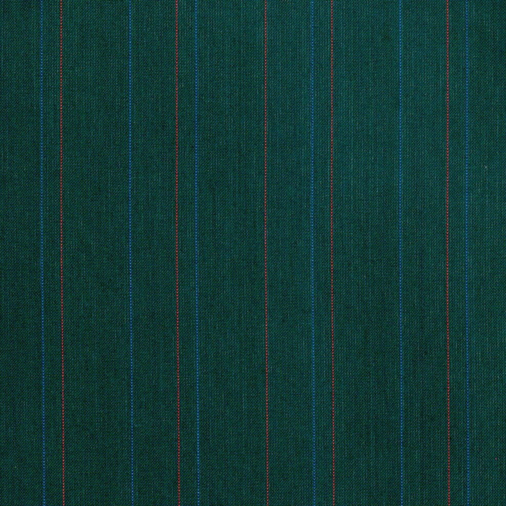 Tela para uniforme polidacron escocés verde oscuro con rayas azules y rojas; ideal para uniformes escolares SchoolLine