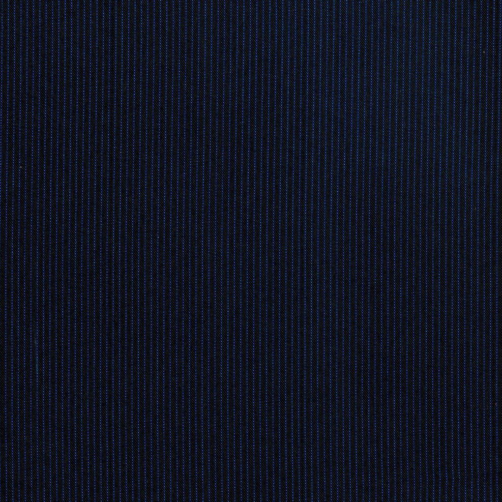 Tela polidacron escocés azul marino con rayas finas; ideal para uniformes escolares (SchoolLine).
