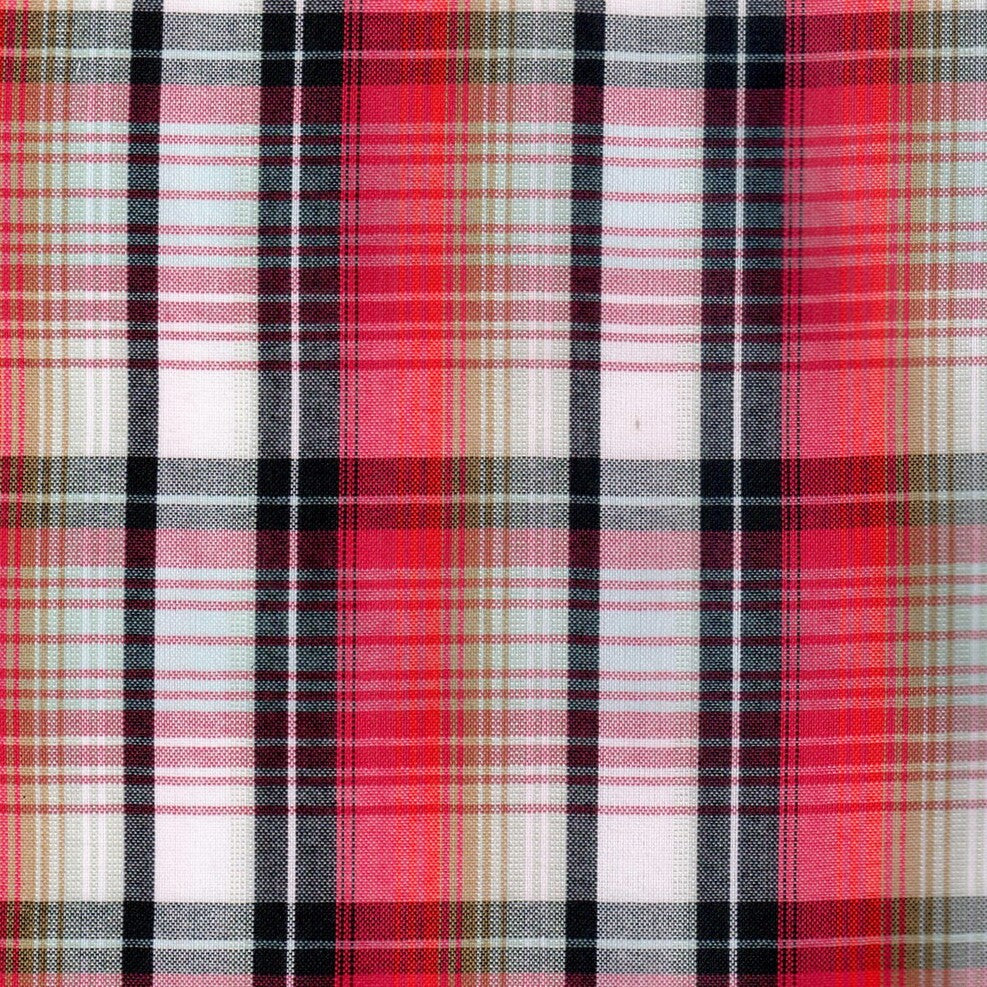 Tela escocés polidacron en tonos rojos y rosas con negro; ideal para uniformes escolares e institucionales SchoolLine.