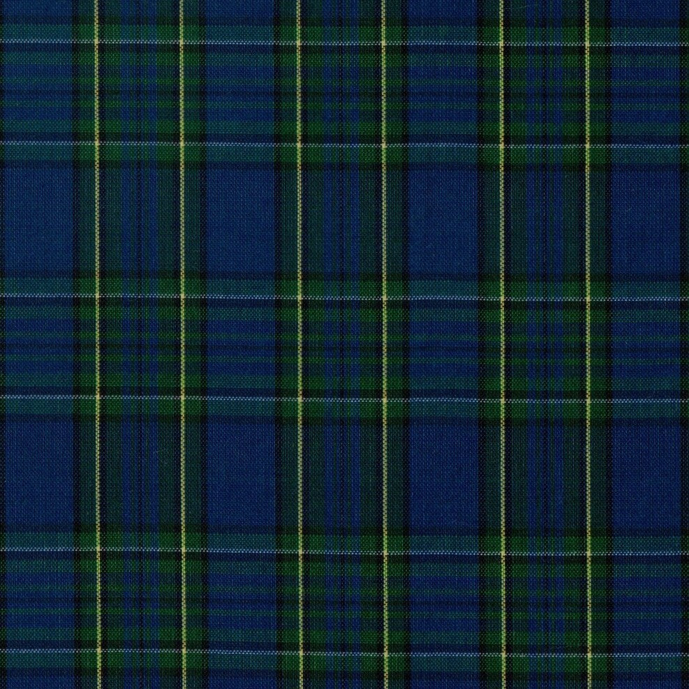 Tela polidacron escocés azul y verde con cuadros, ideal para uniformes escolares e institucionales SchoolLine