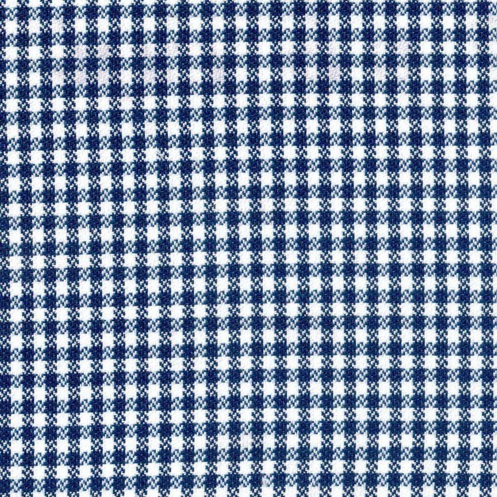 Tela 06006004 Gallineto poliéster para uniforme, tejido a cuadros azul marino y blanco, SchoolLine