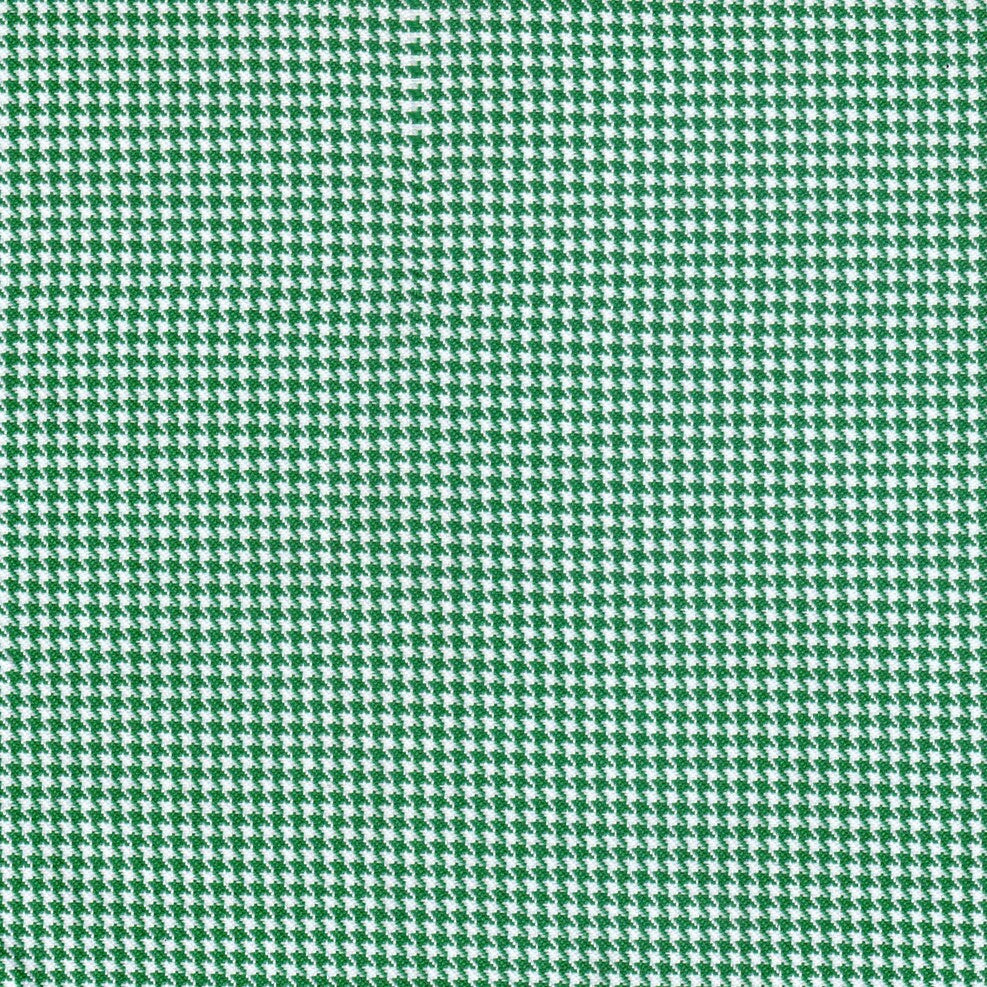 Tela Gallineto poliéster para uniforme, 100% poliéster, verde y blanco con patrón houndstooth, SchoolLine.