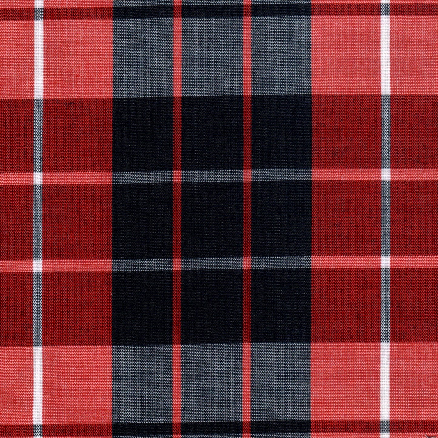 Tela 13002012 Dacron uniforme de SchoolLine, plaid rojo y azul, ideal para uniformes escolares.