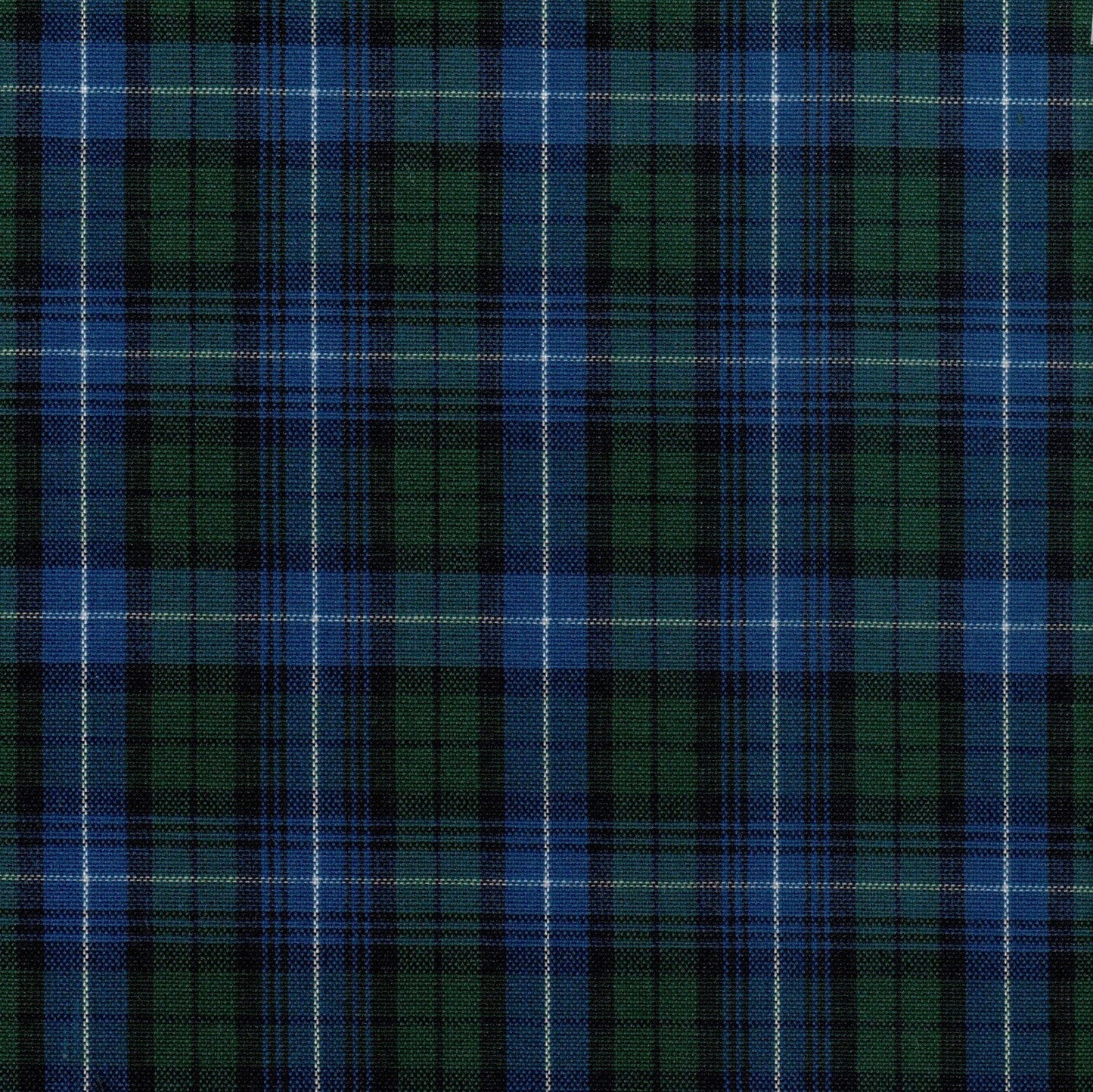 Tela SchoolLine Dacron uniforme: poliéster CS en azul y verde tartán, ideal para uniformes escolares e institucionales.