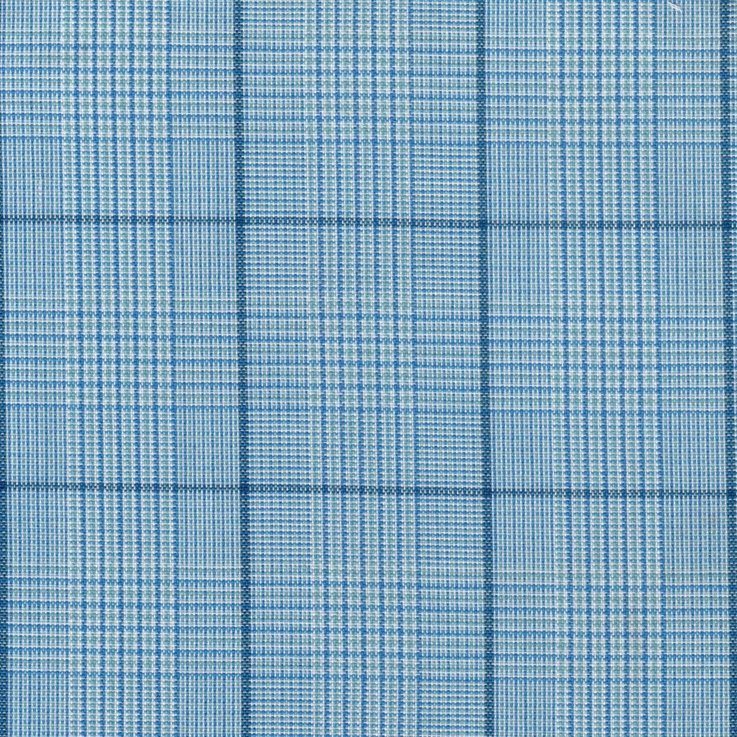 Tela 13002115 Dacron SchoolLine azul a cuadros; tela poliéster para uniformes escolares e institucionales.