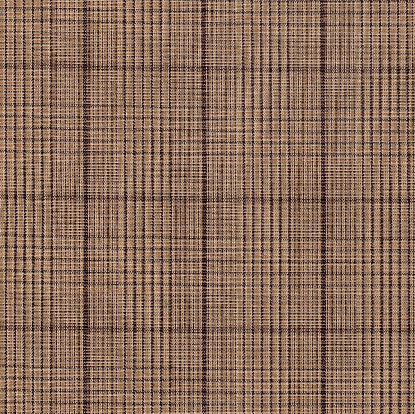 Tela SchoolLine 13002138 Dacron marrón y beige con patrón tartán, ideal para uniformes escolares e institucionales.