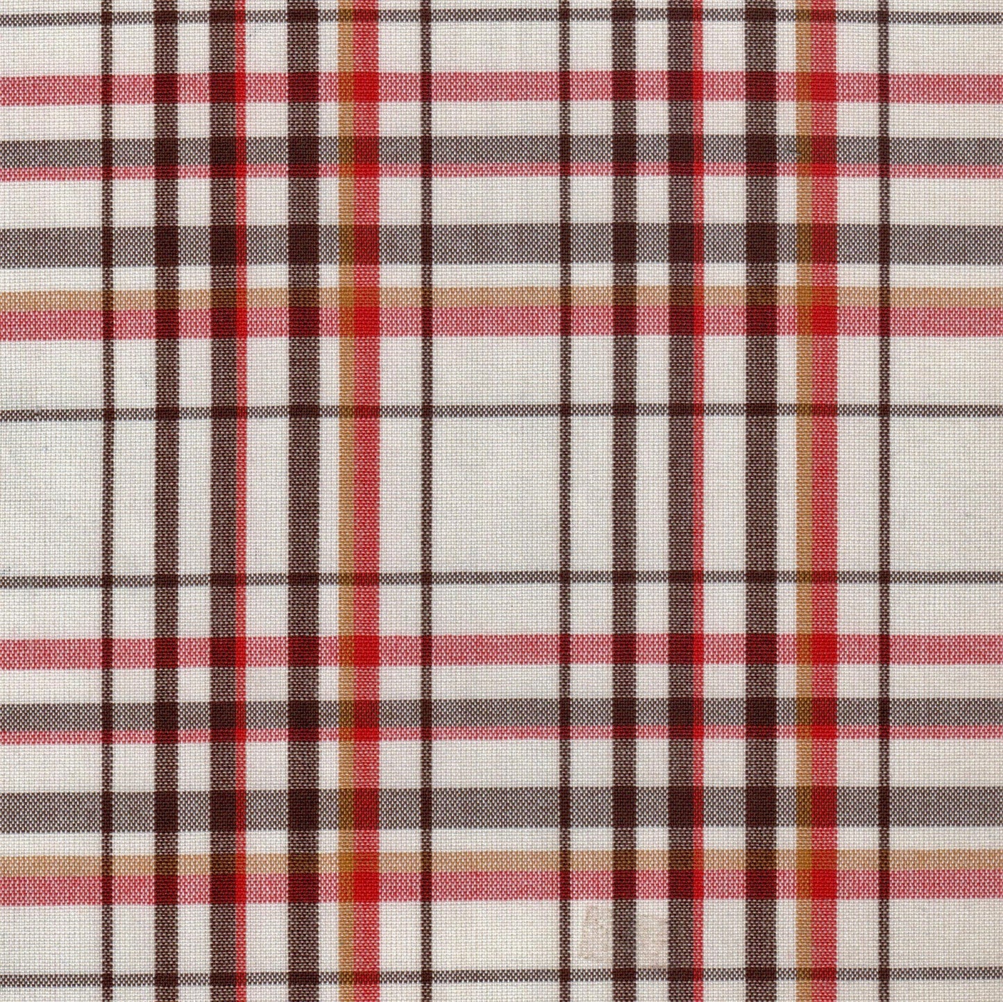 Tela 13002160 Dacron SchoolLine: tela a cuadros rojo, marrón y beige, ideal para uniformes escolares e institucionales.