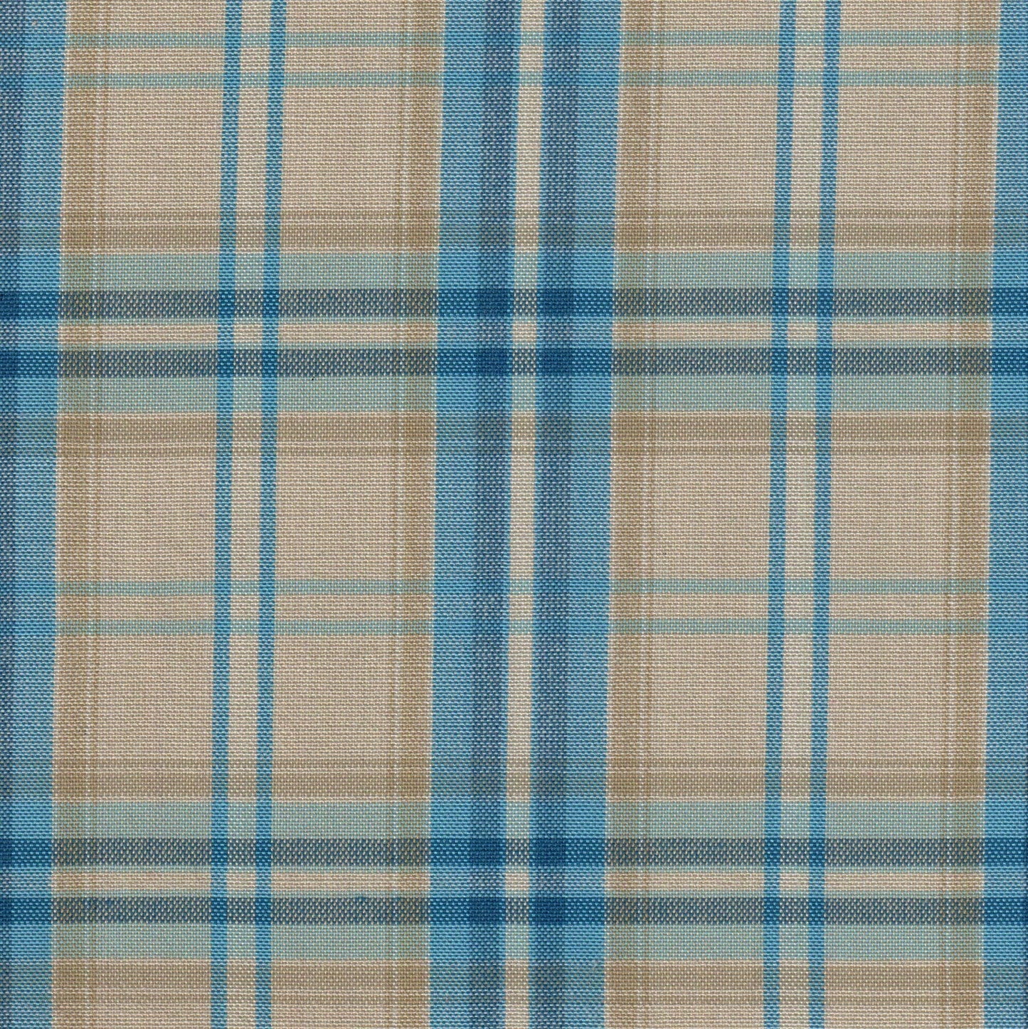 Tela 13002223 Dacron SchoolLine: tela a cuadros azul claro, azul marino y beige para uniformes escolares e institucionales.