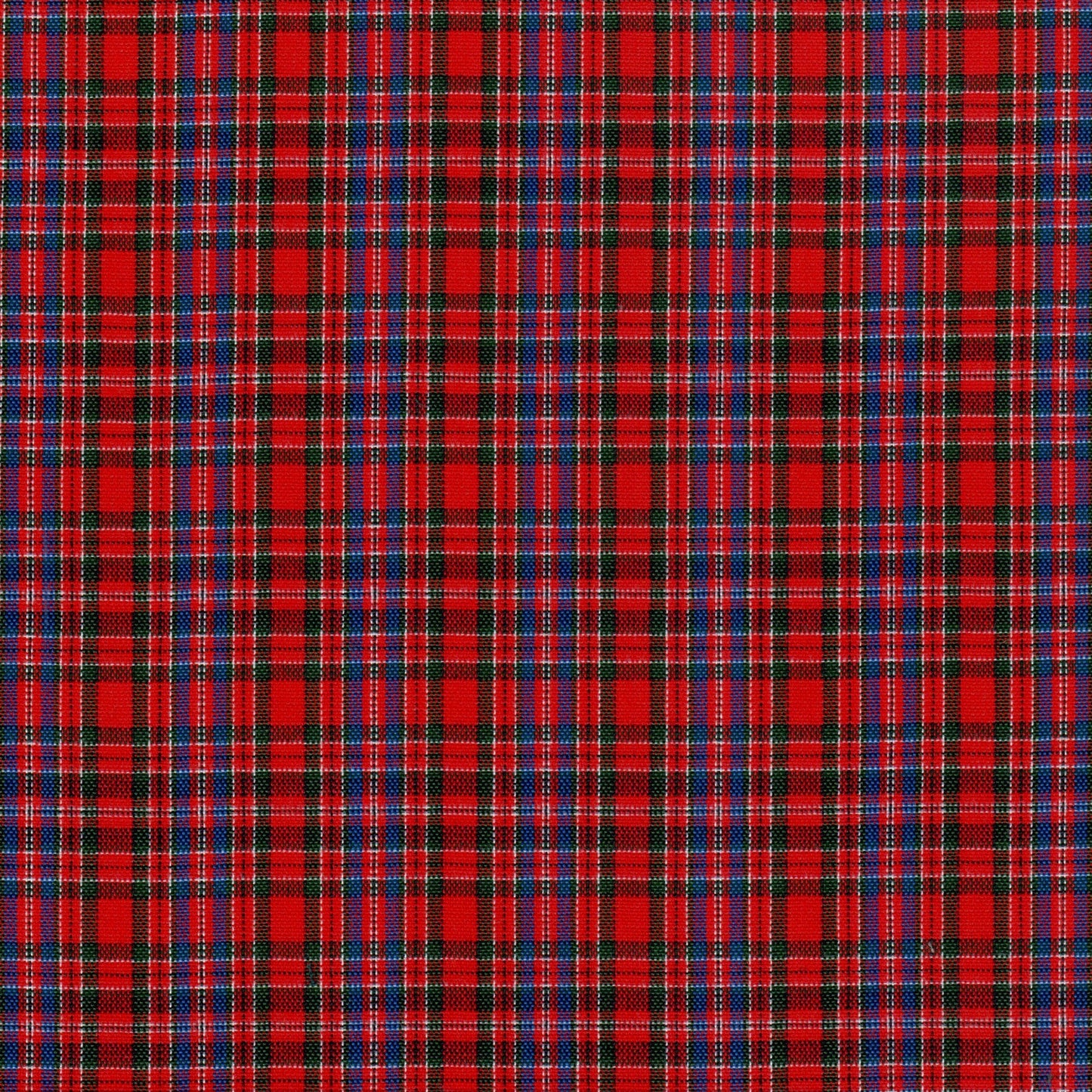 Tela 13002302 Dacron uniforme SchoolLine: tela a cuadros roja con azul, ideal para uniformes escolares.