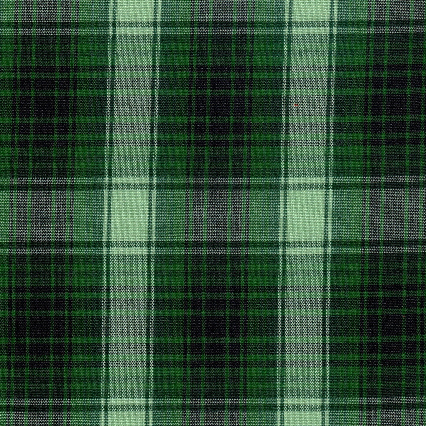 Tela tartán verde con cuadros oscuros y claros; Dacron SchoolLine para uniformes escolares e institucionales