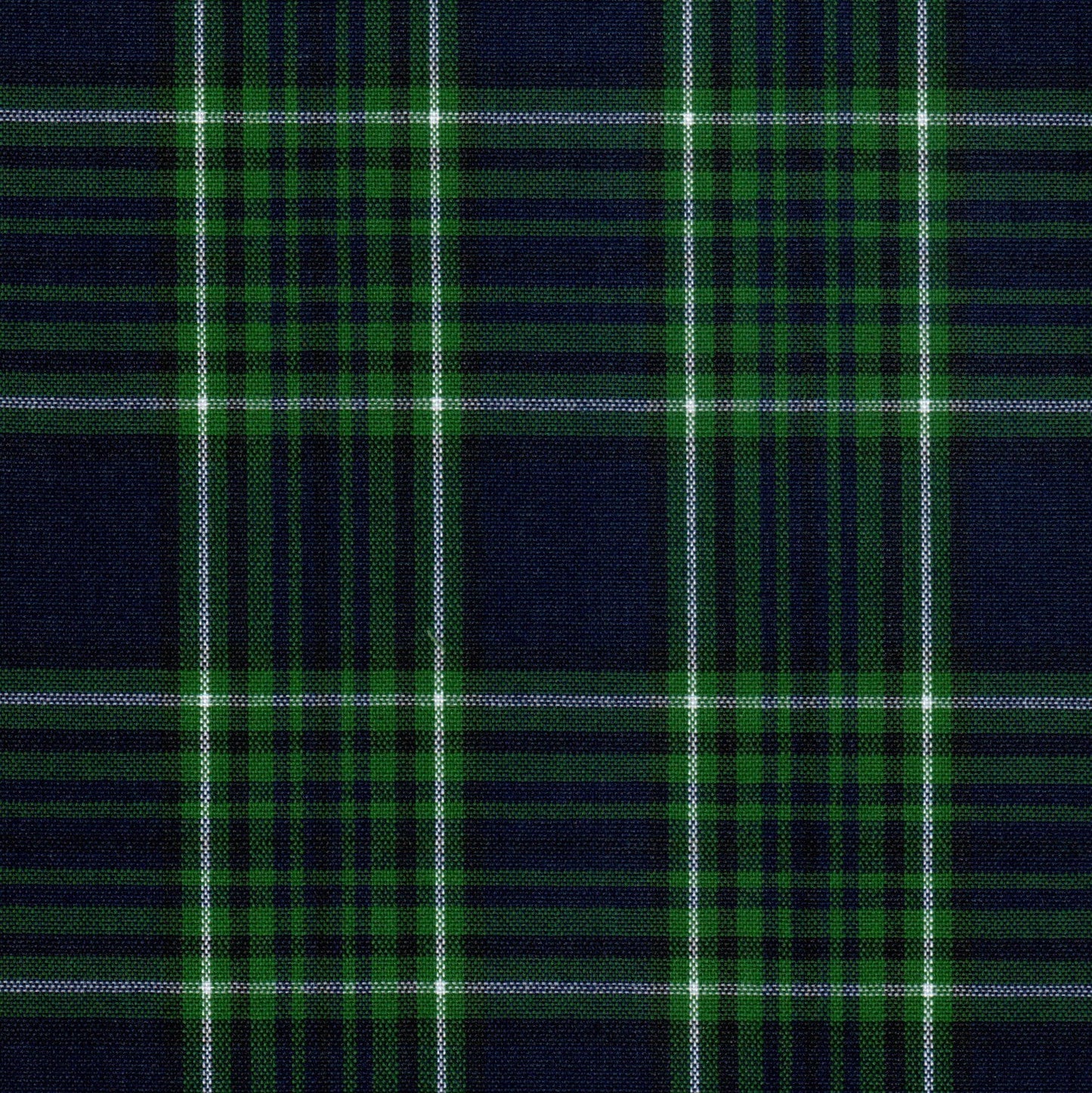 Tela 13002337 Dacron uniforme; poliéster azul con patrón tartán verde, ideal para uniformes SchoolLine.