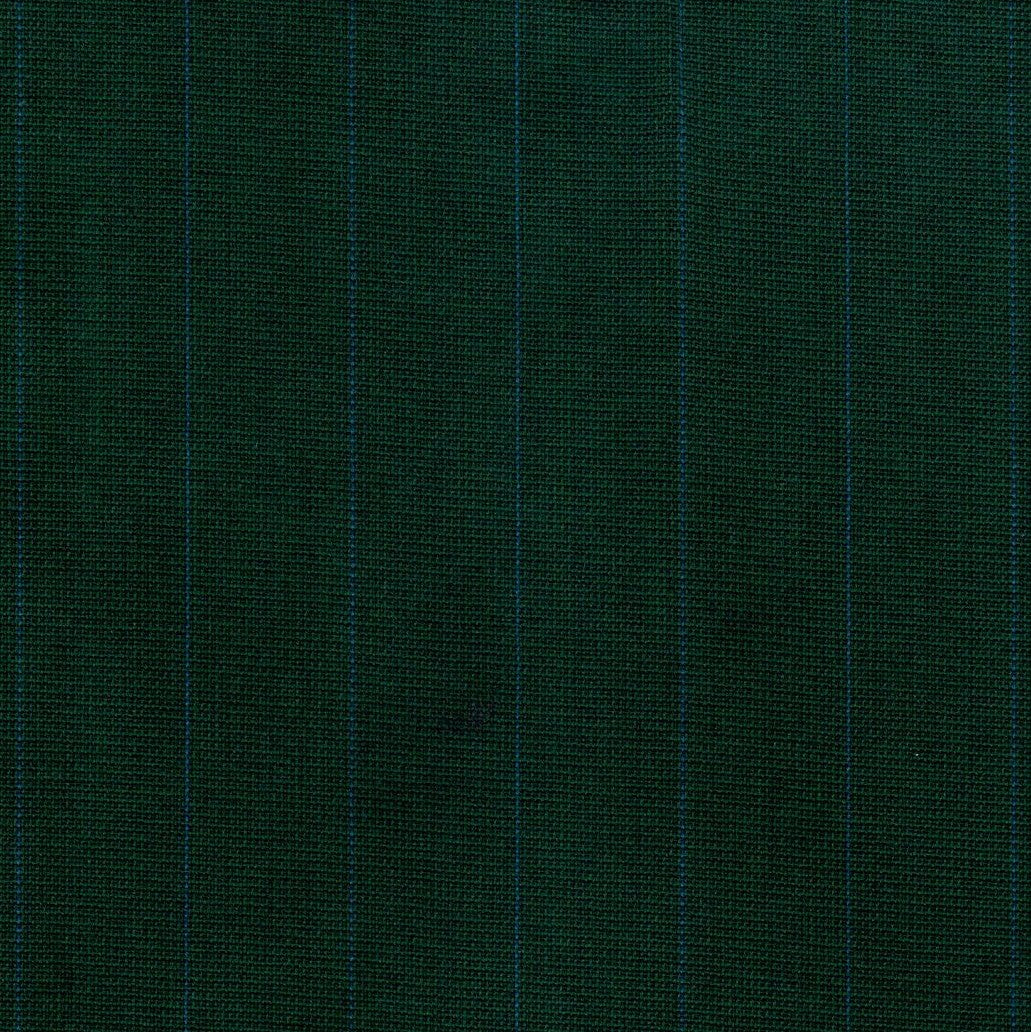 Tela Dacron 13002347 para uniformes; verde oscuro con líneas azules finas, ideal para uniformes escolares e institucionales, SchoolLine