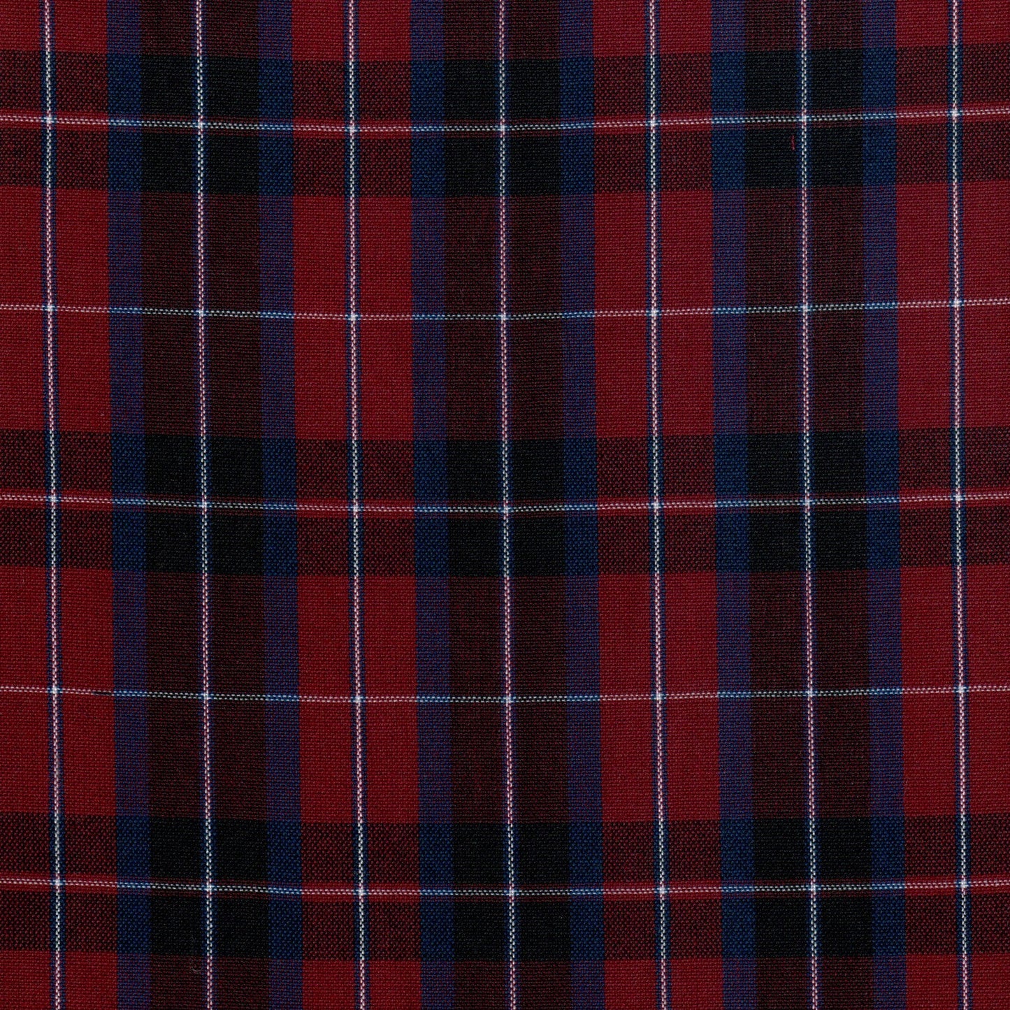 Tela Dacron SchoolLine 13002359 tartán rojo, azul y negro para uniformes escolares e institucionales