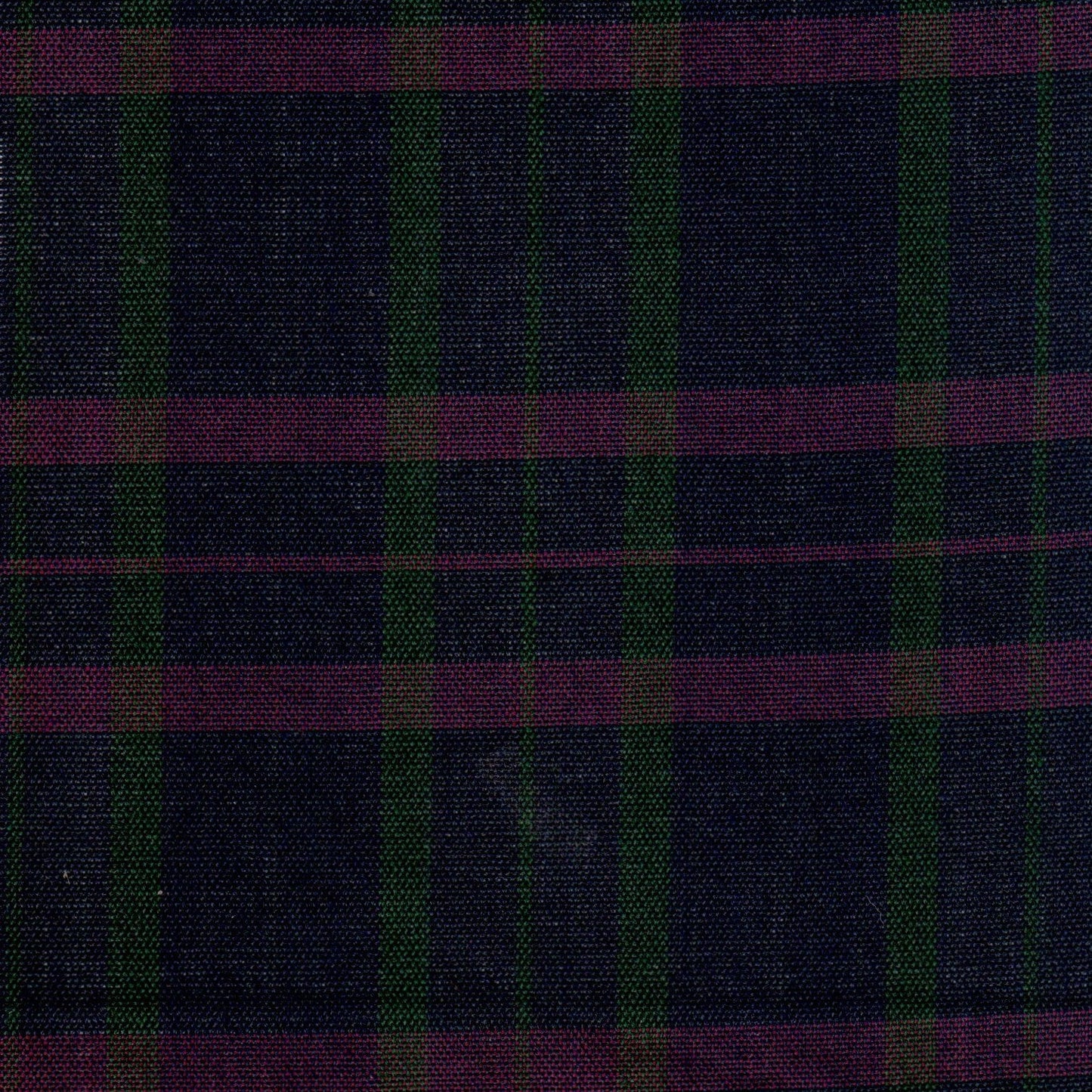 Tela de combinación CS SchoolLine para uniformes, tela a cuadros azul marino con rayas verde y fucsia.