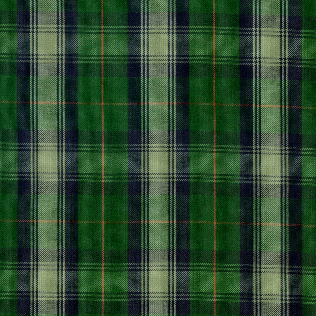 Tela SchoolLine Dacron uniforme: tela verde a cuadros, uso en uniformes escolares e institucionales