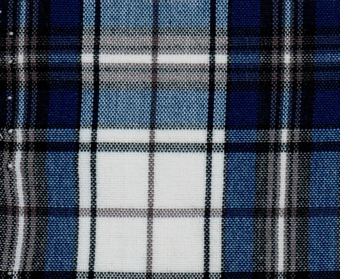 Tela escocés azul marino de SchoolLine Dacron, ideal para uniformes escolares e institucionales