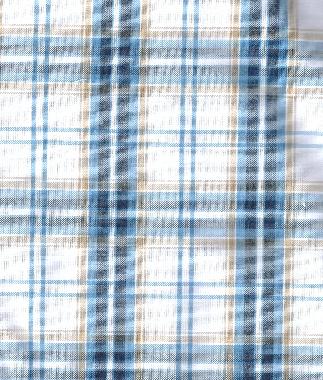 Tela Dacron SchoolLine 13002441 plaid azul/beige/blanco, tejido para uniformes escolares e institucionales.