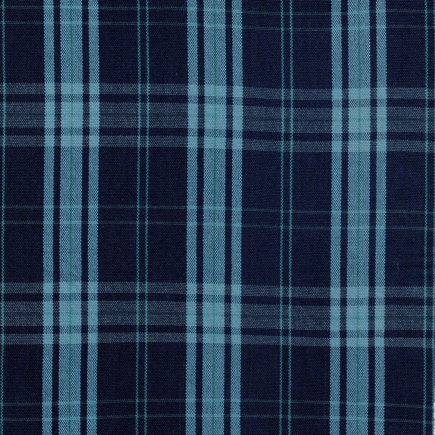 Tela Dacron SchoolLine 13002465 de cuadros azul marino y azul claro, ideal para uniformes escolares e institucionales