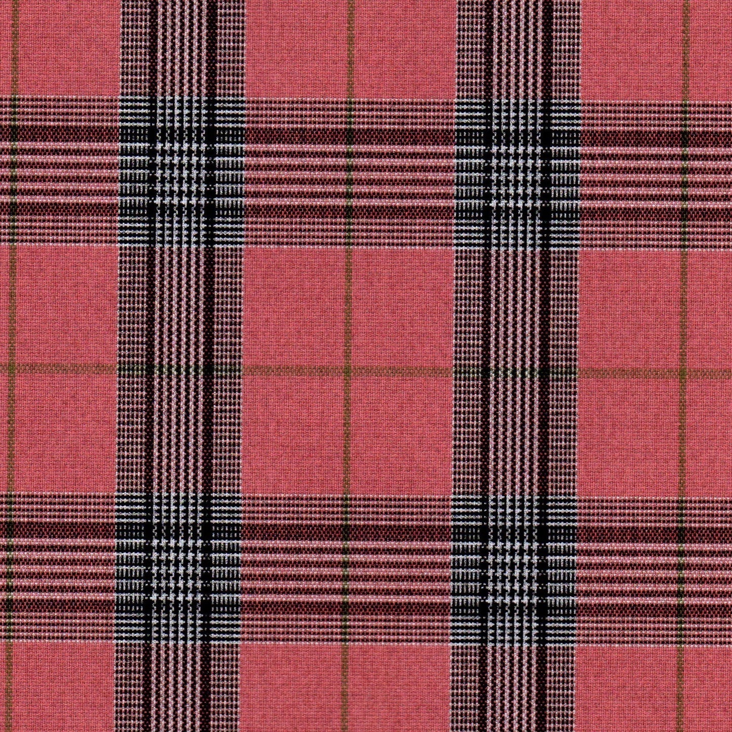 Tela 13002487 Dacron uniforme SchoolLine: rosa con cuadros negro/blanco, ideal para uniformes escolares.