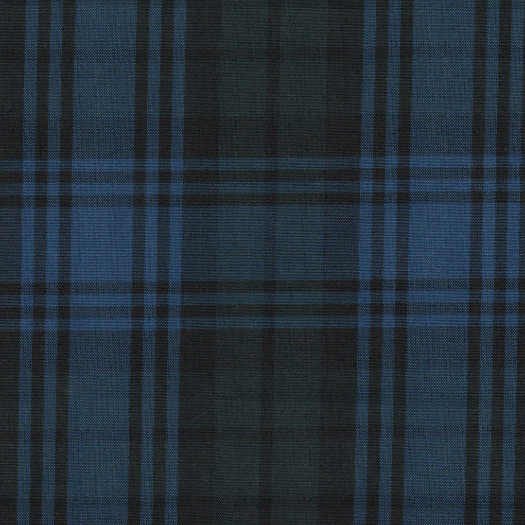 tela escocesa a cuadros azules y verdes con lineas verdes para uniforme escolar