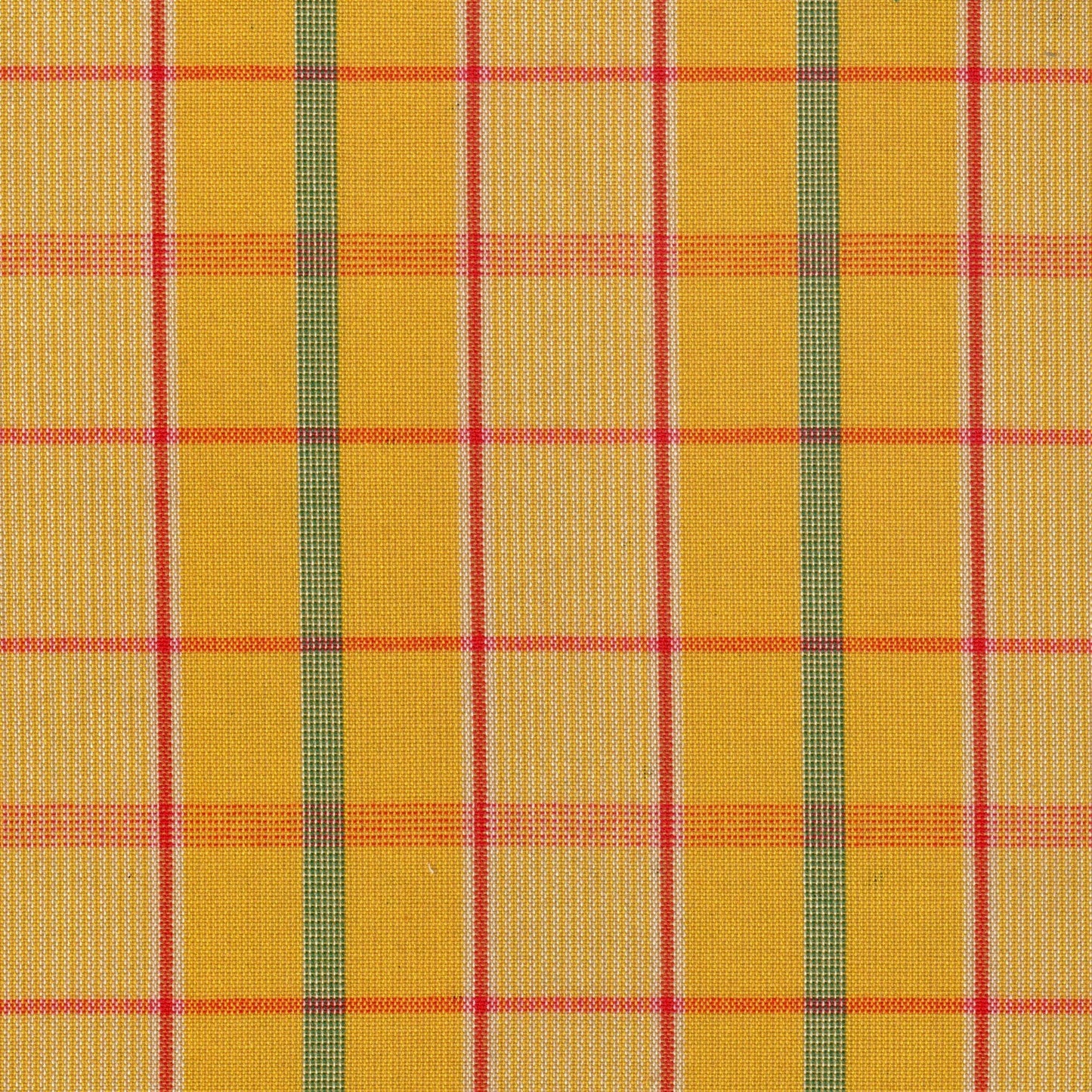 Tela SchoolLine 13002999 Dacron uniforme: tela amarilla con cuadros rojos y verdes, ideal para uniformes escolares e institucionales