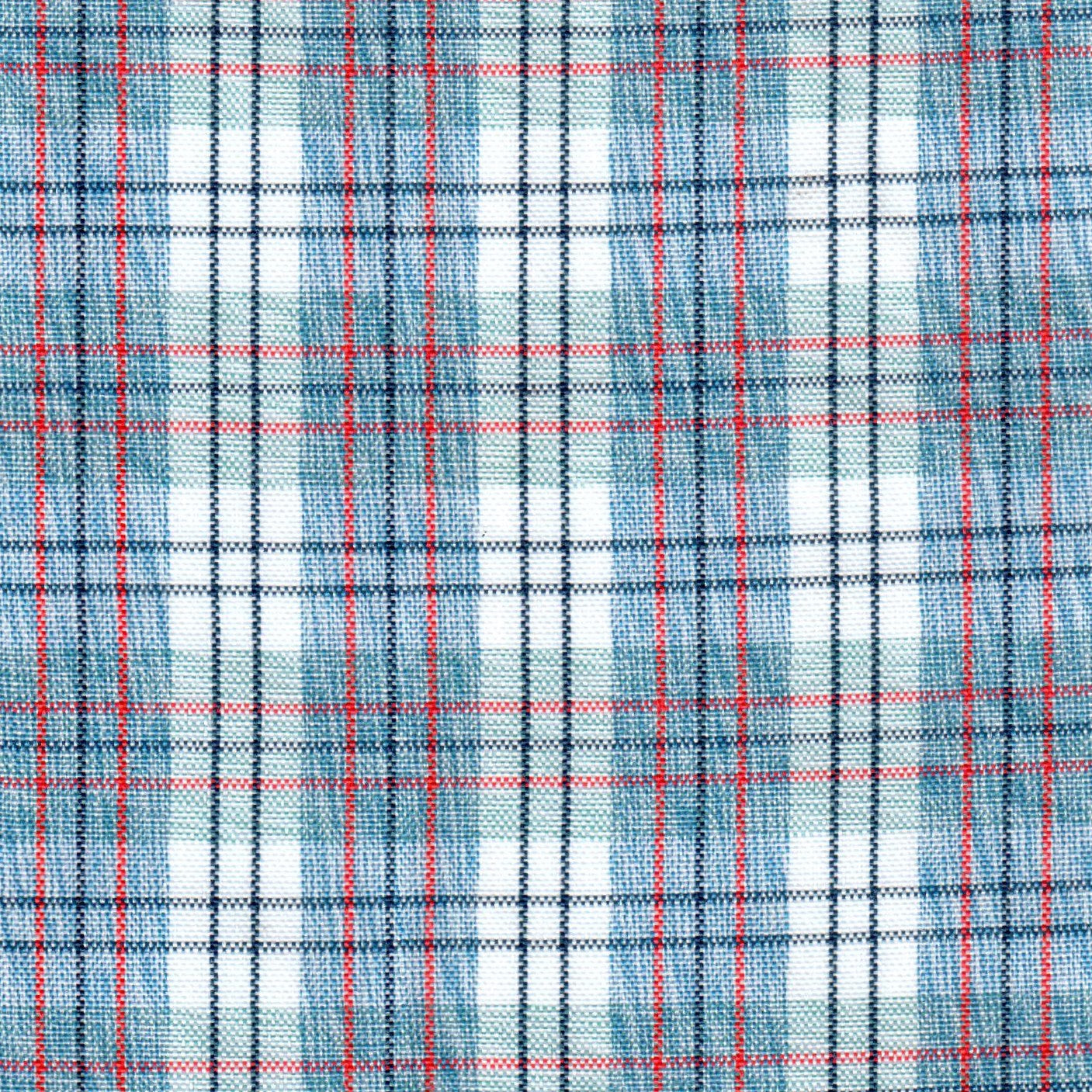 Tela moline de poliéster SchoolLine, a cuadros azul, blanco y rojo, ideal para uniformes escolares e institucionales.