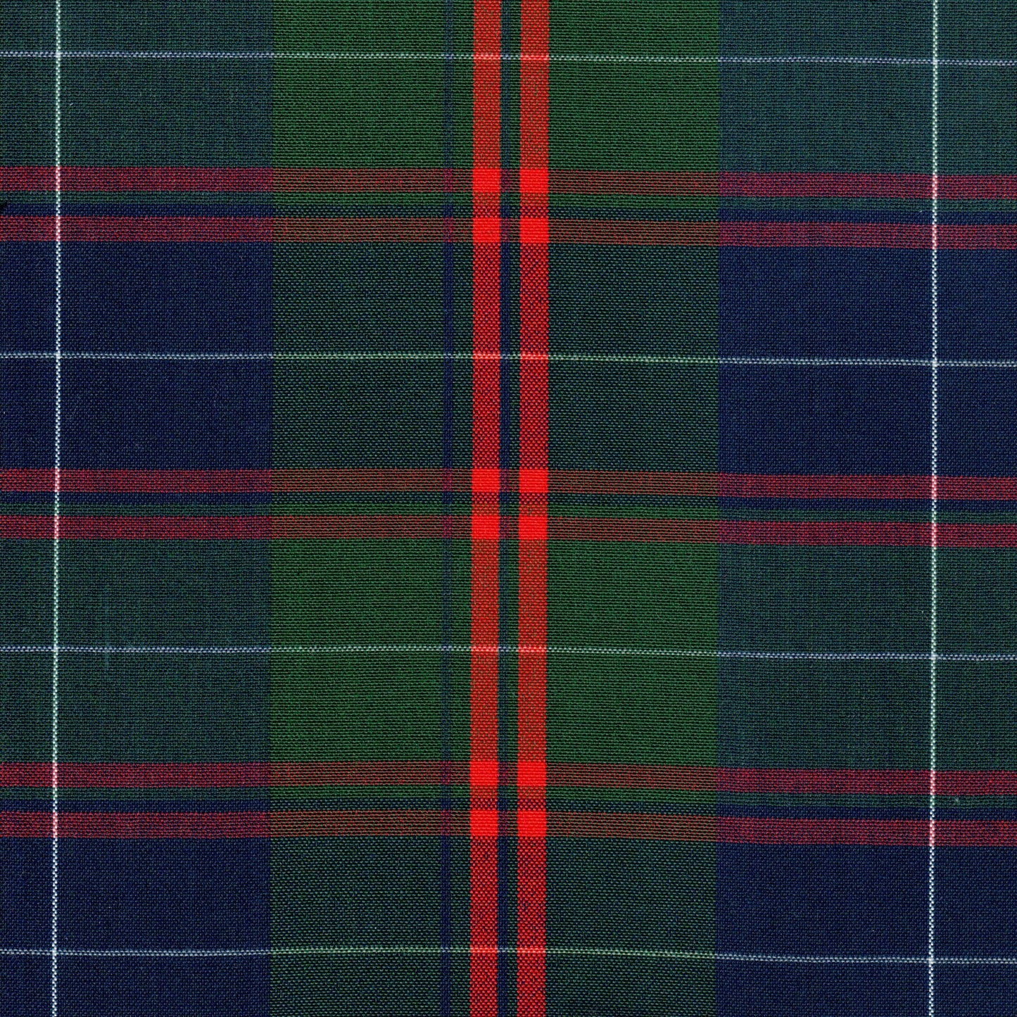 Tela Dacron especial SchoolLine azul marino con diseño tartán verde y rojo; perfecta para uniformes escolares e institucionales.