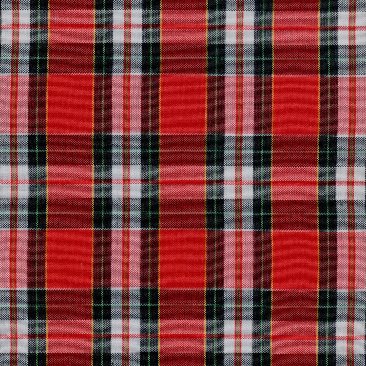 Tela SchoolLine 13012020 Dacron especial en tartán rojo con cuadros negro/blanco/verde; ideal para uniformes escolares e institucionales