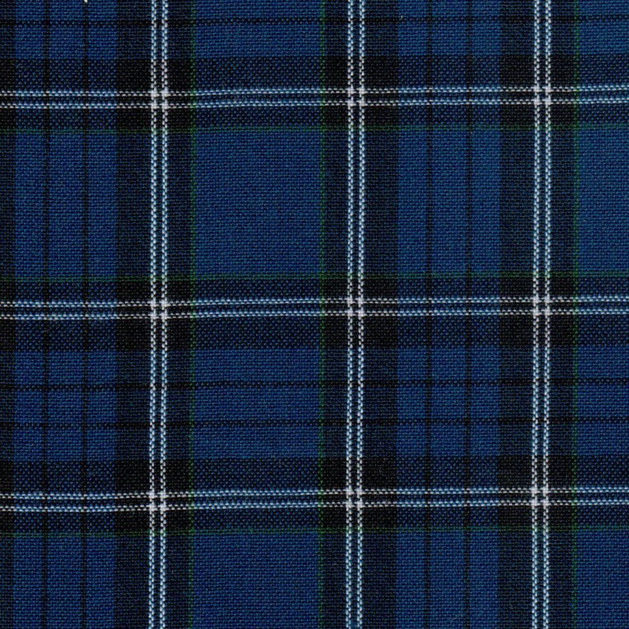 Tela azul marino con diseño tartán en blanco, 13012037 Dacron especial de SchoolLine para uniformes escolares