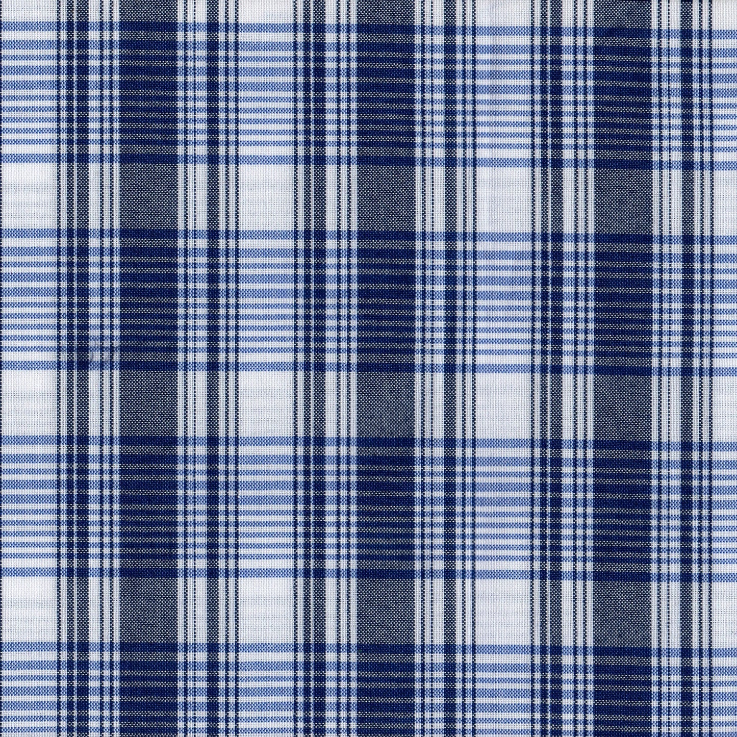 Tela SchoolLine 13012039, dacrón especial de cuadros azul marino y blanco, ideal para uniformes escolares e institucionales.