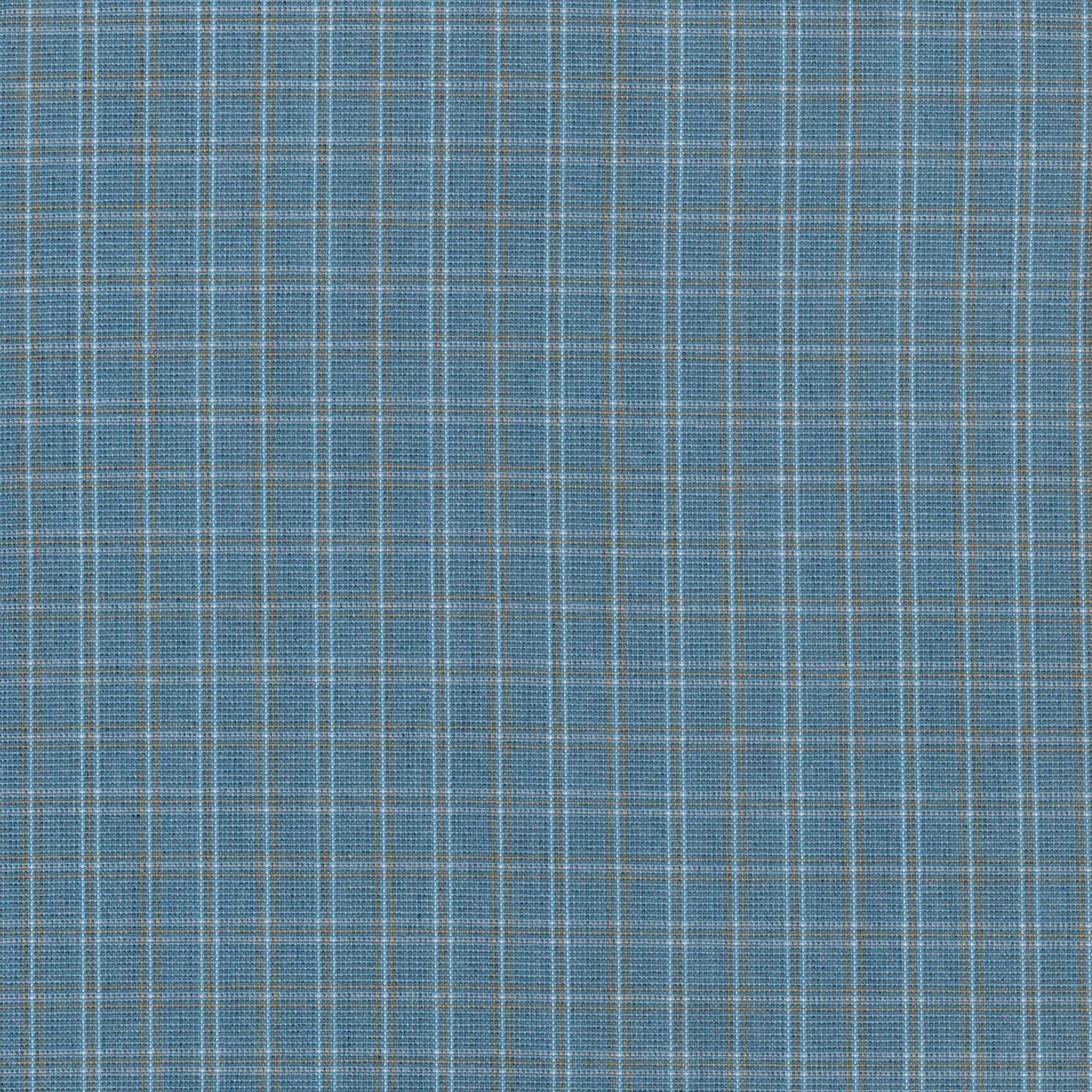 Tela Dacron azul jaspeado con cuadritos beige; SchoolLine para uniformes escolares e institucionales.