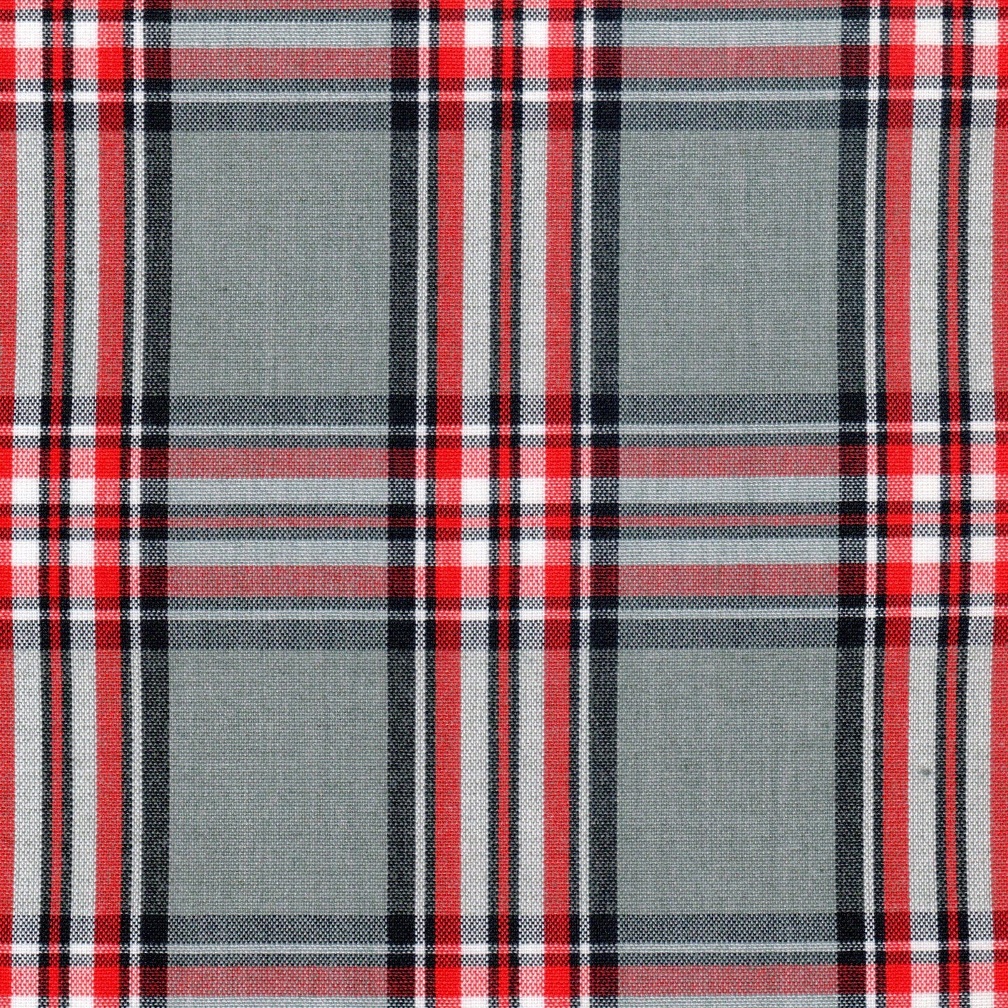 Tela jaspeada Dacron tipo tartán en rojo, gris y negro para uniformes escolares SchoolLine