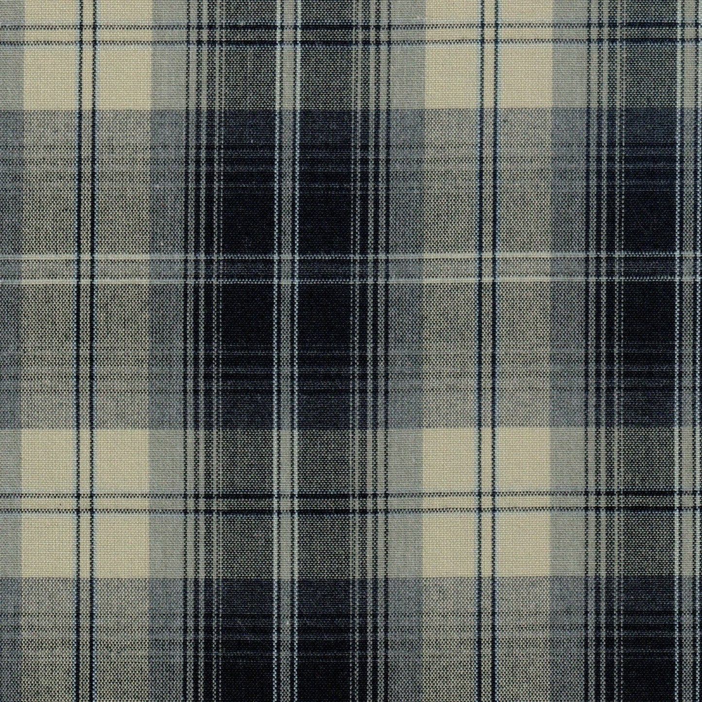 Tela de Dacron jaspeado SchoolLine, diseño cuadriculado en beige y azul marino, ideal para uniformes escolares