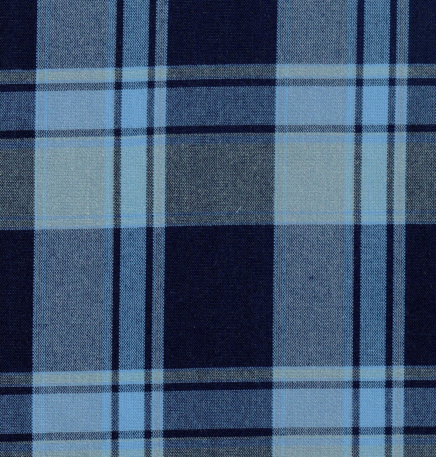 Tela 13014050 Dacron uniforme jaspeado en azul marino y azul claro; tela a cuadros para uniformes escolares SchoolLine.