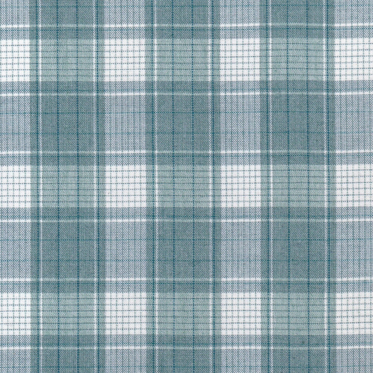 Tela 13014073 Dacron jaspeada a cuadros SchoolLine en verde azulado y blanco, ideal para uniformes escolares e institucionales