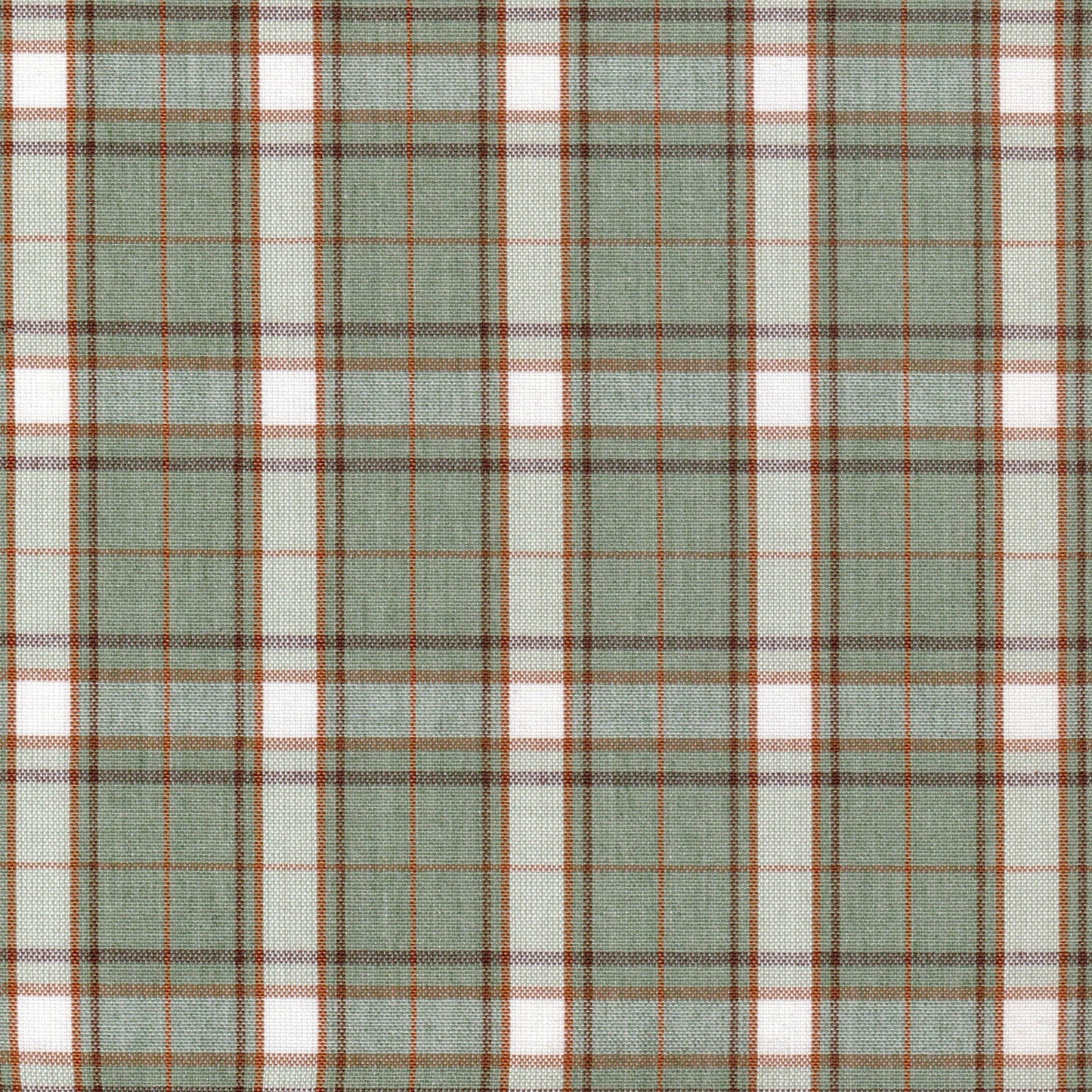 Tela Dacron SchoolLine jaspeada en verde oliva, blanco y marrón con cuadros, ideal para uniformes escolares e institucionales.