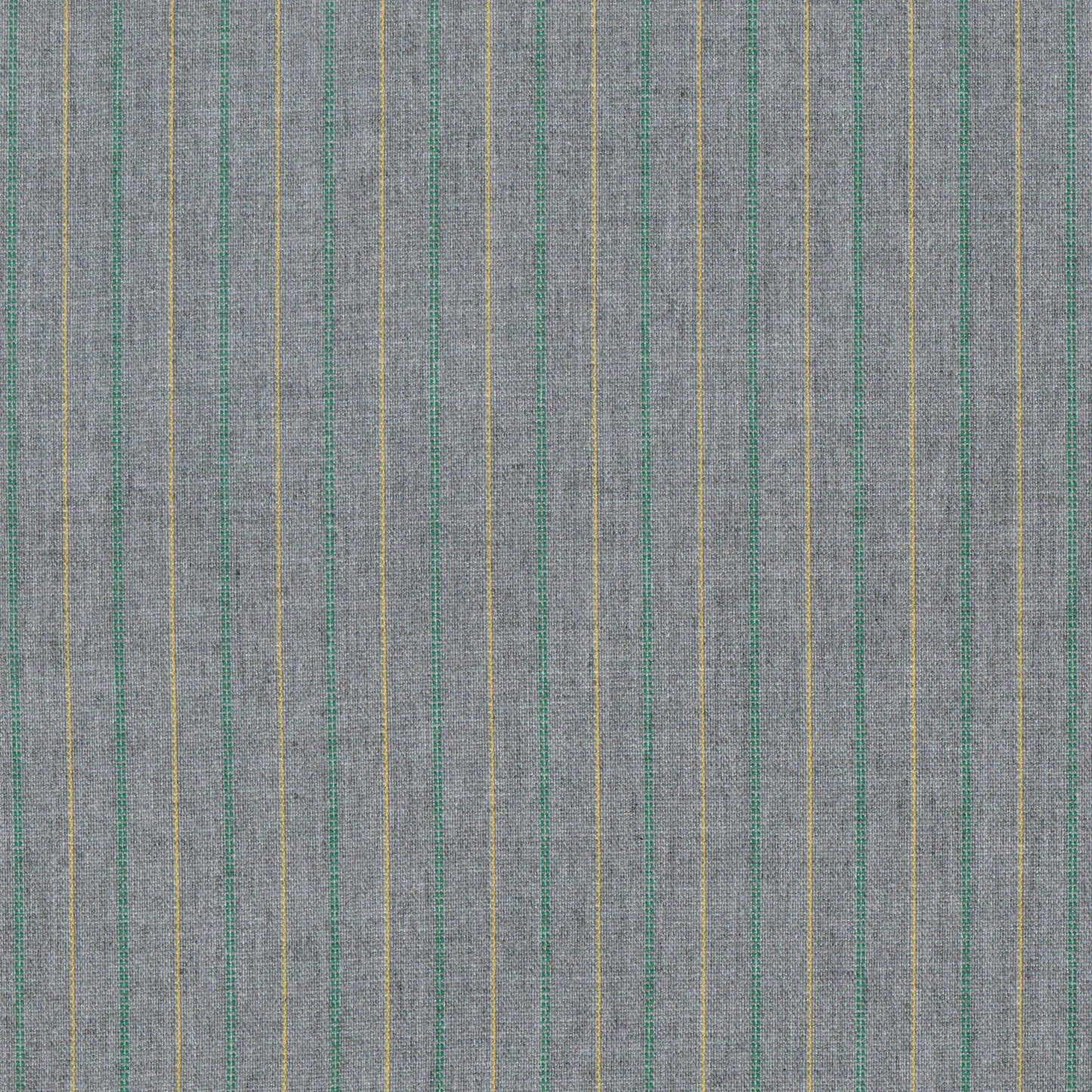 Tela 13018523 gris jaspeado con rayas verde y amarillo, ideal para uniformes escolares e institucionales SchoolLine.