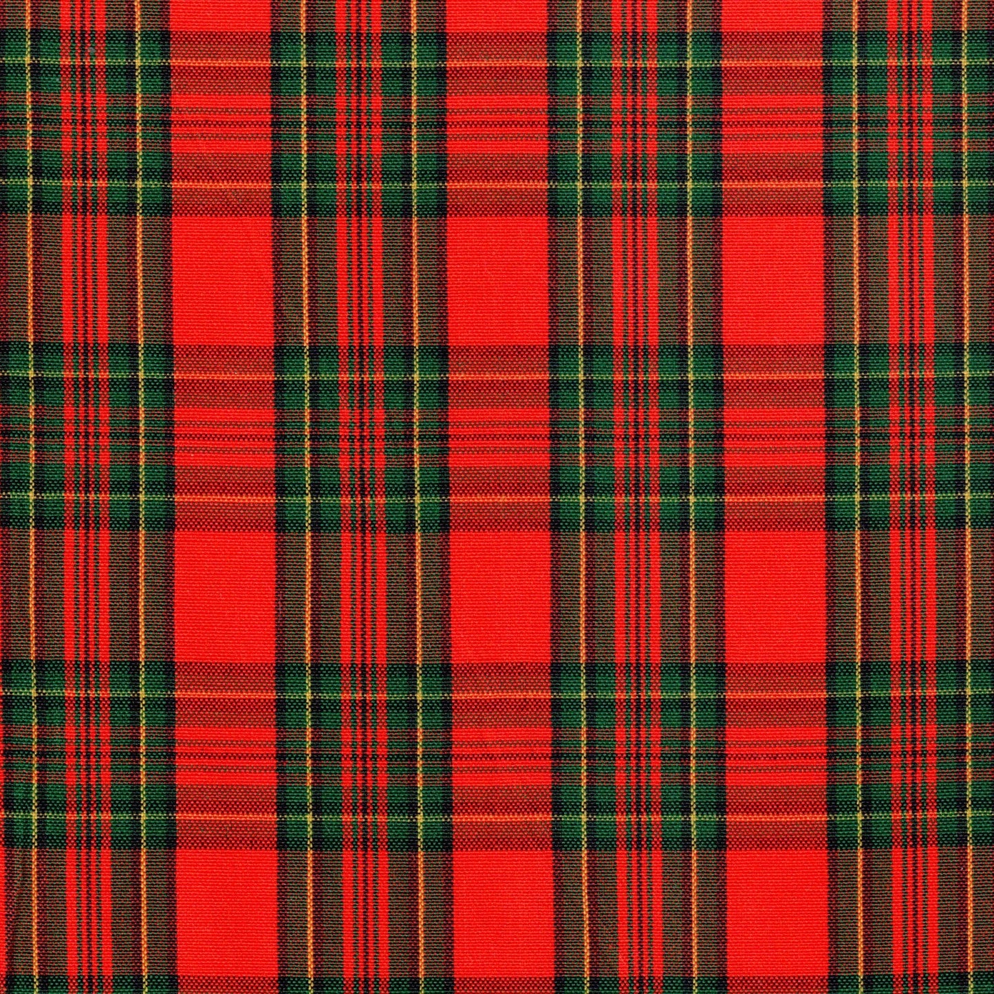 Tela jacquard tafetán SchoolLine para uniformes escolares; tartán rojo y verde.