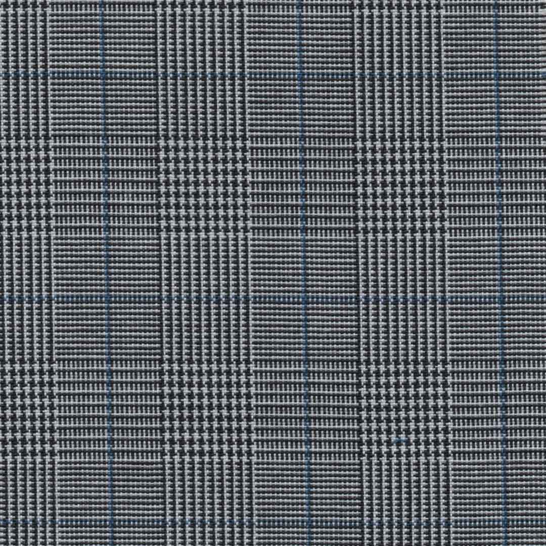 tela de uniforme escolar diseño gallineto en cuadros con rayas azules