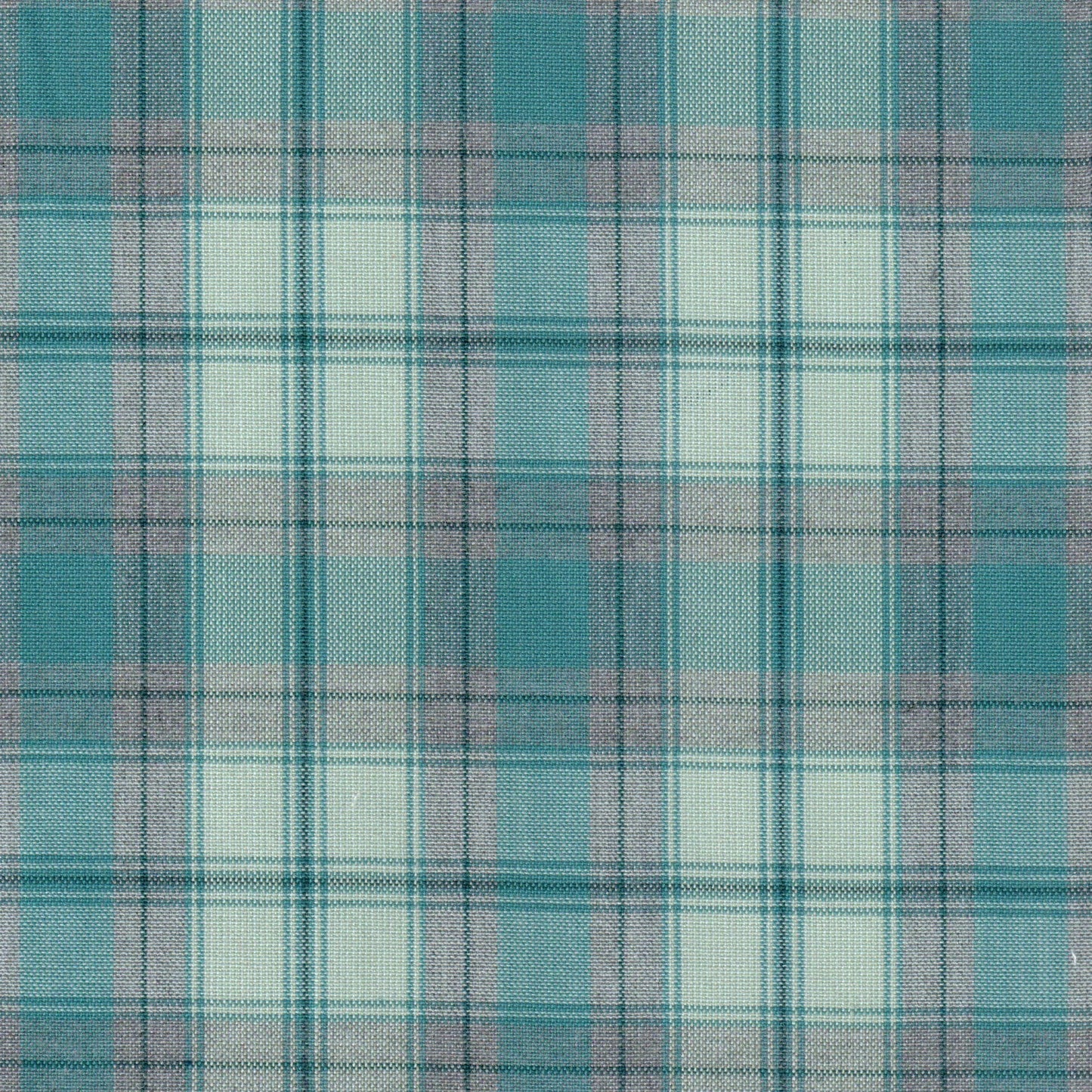 Tela 13034004 Poly kent jaspeada en tonos turquesa y verde a cuadros, para uniformes escolares, SchoolLine.